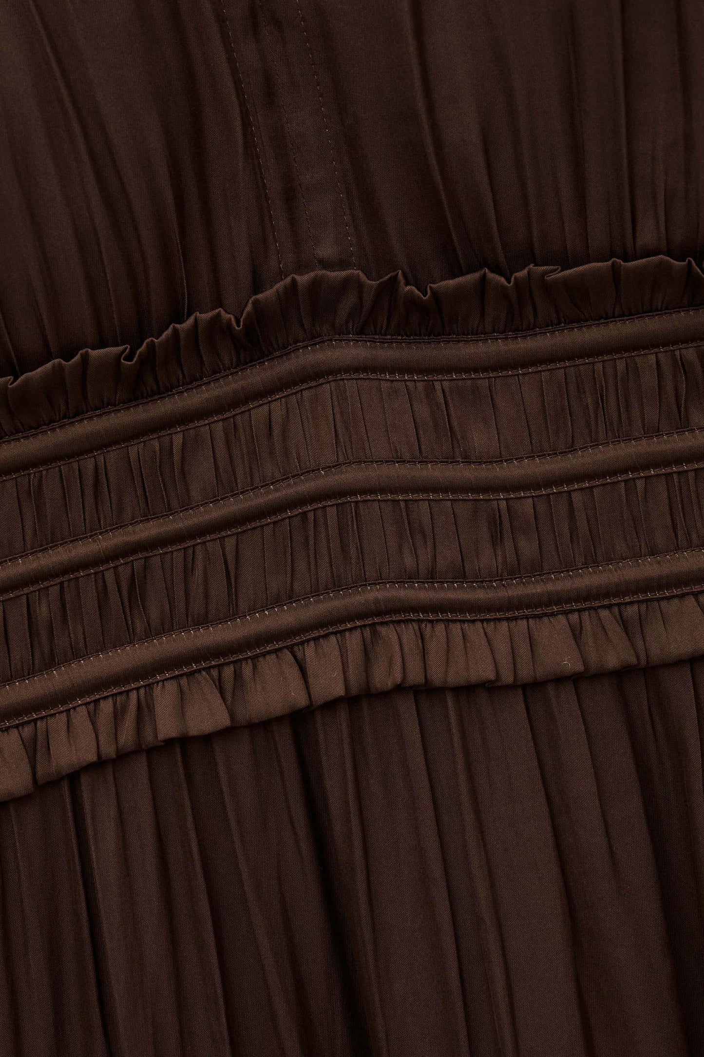 ba&sh Short Gathered Dress Cleli Brown