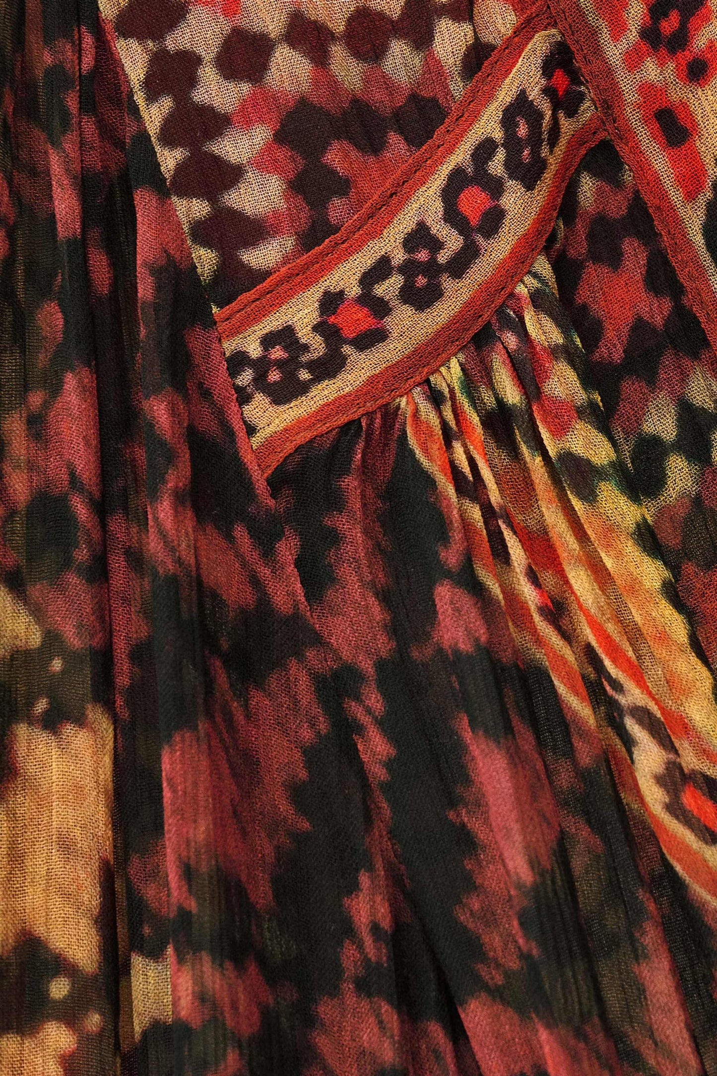 ba&sh Patterned Blouse, Sleeves Odetta Red