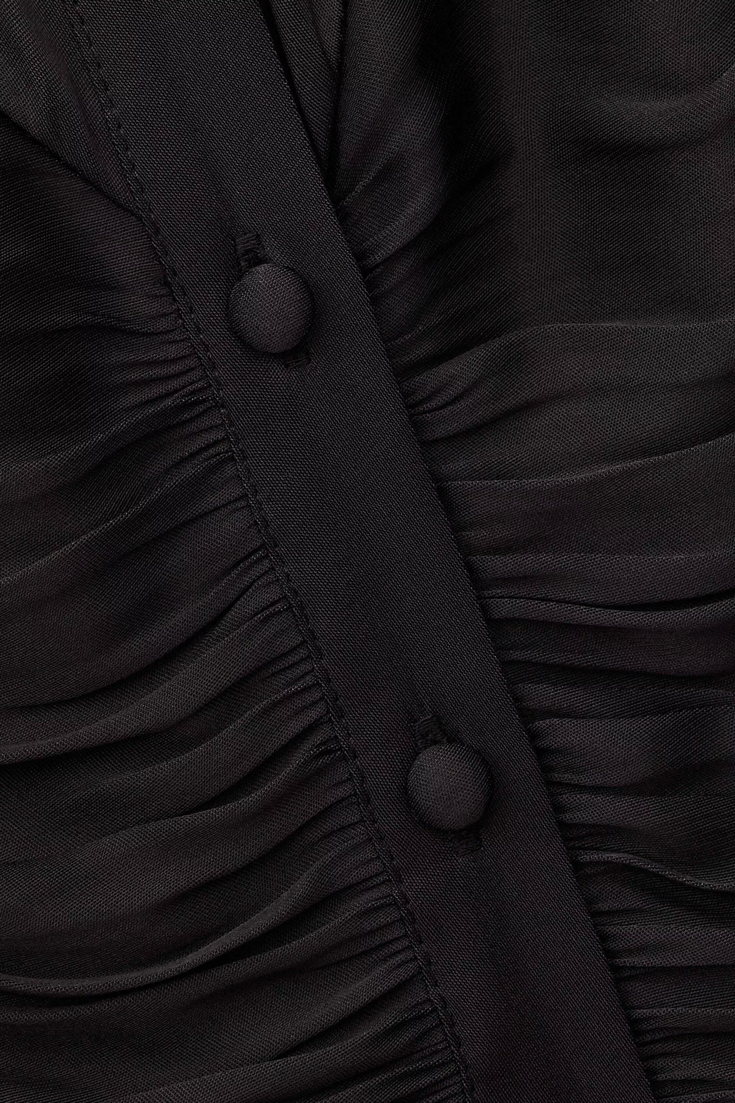 ba&sh Fitted Satin-Finish Top Cimila Black