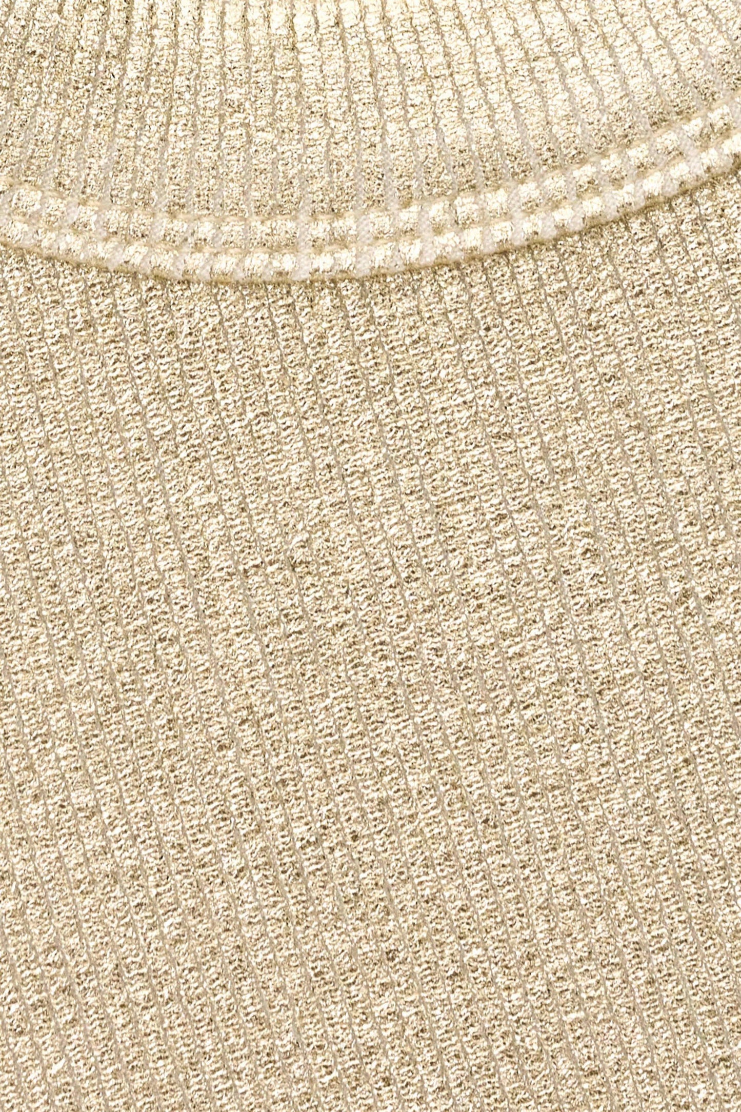 ba&sh Ribbed Lurex Effect Tank Top Shadey Gold
