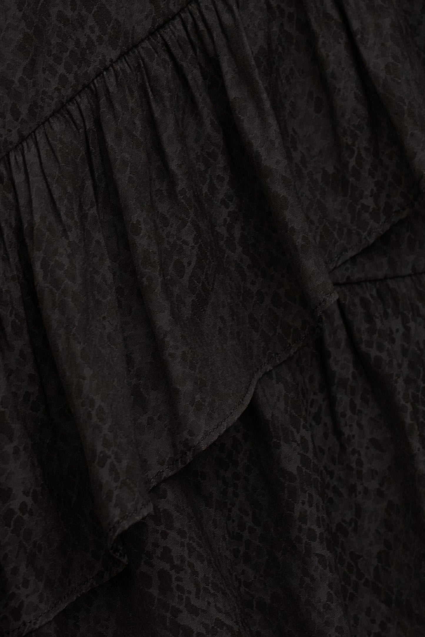 ba&sh Patterned Mini Skirt Rino Black