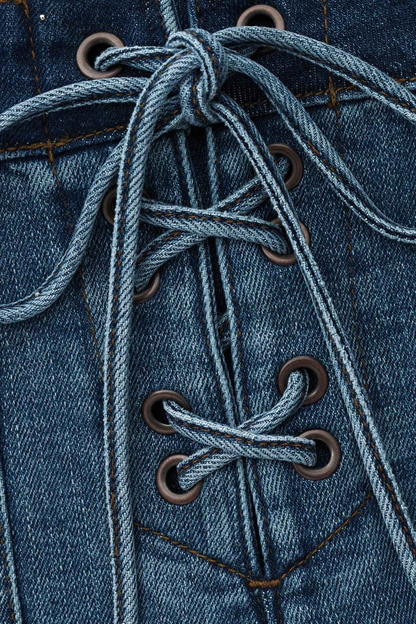 ba&sh High-Waisted Denim Shorts Rio Blue