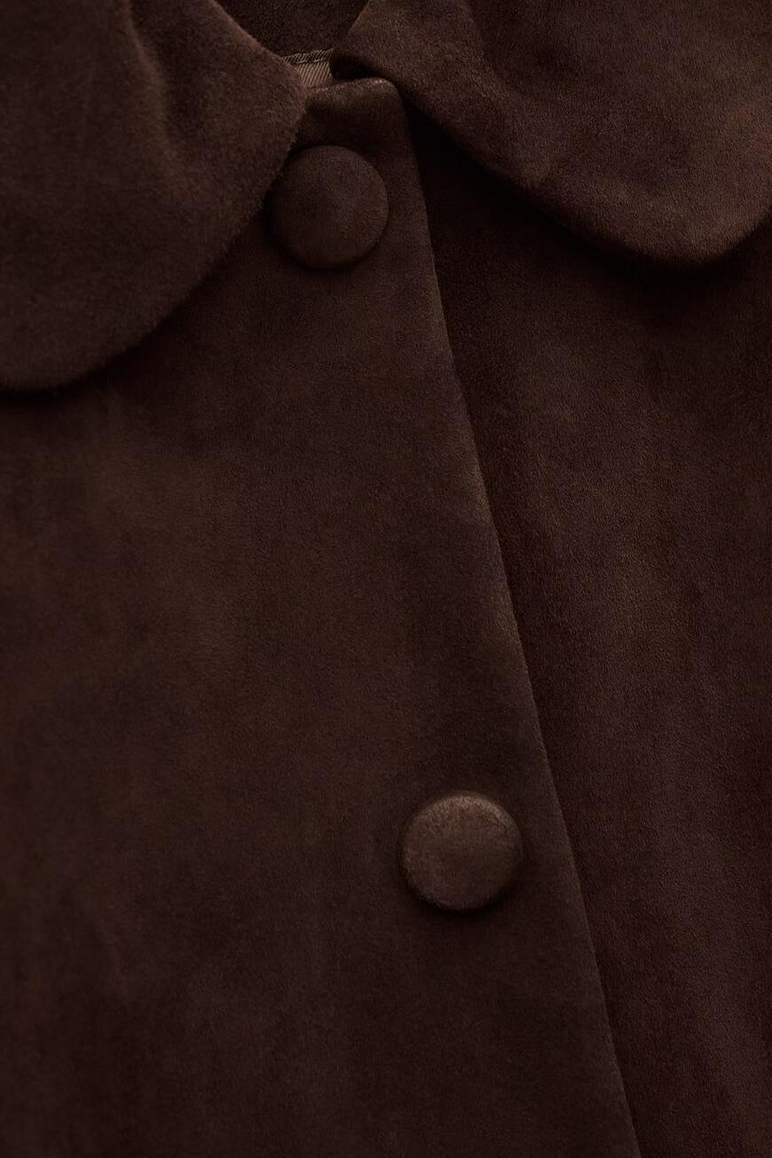 ba&sh Straight-Cut Jacket Milas Brown