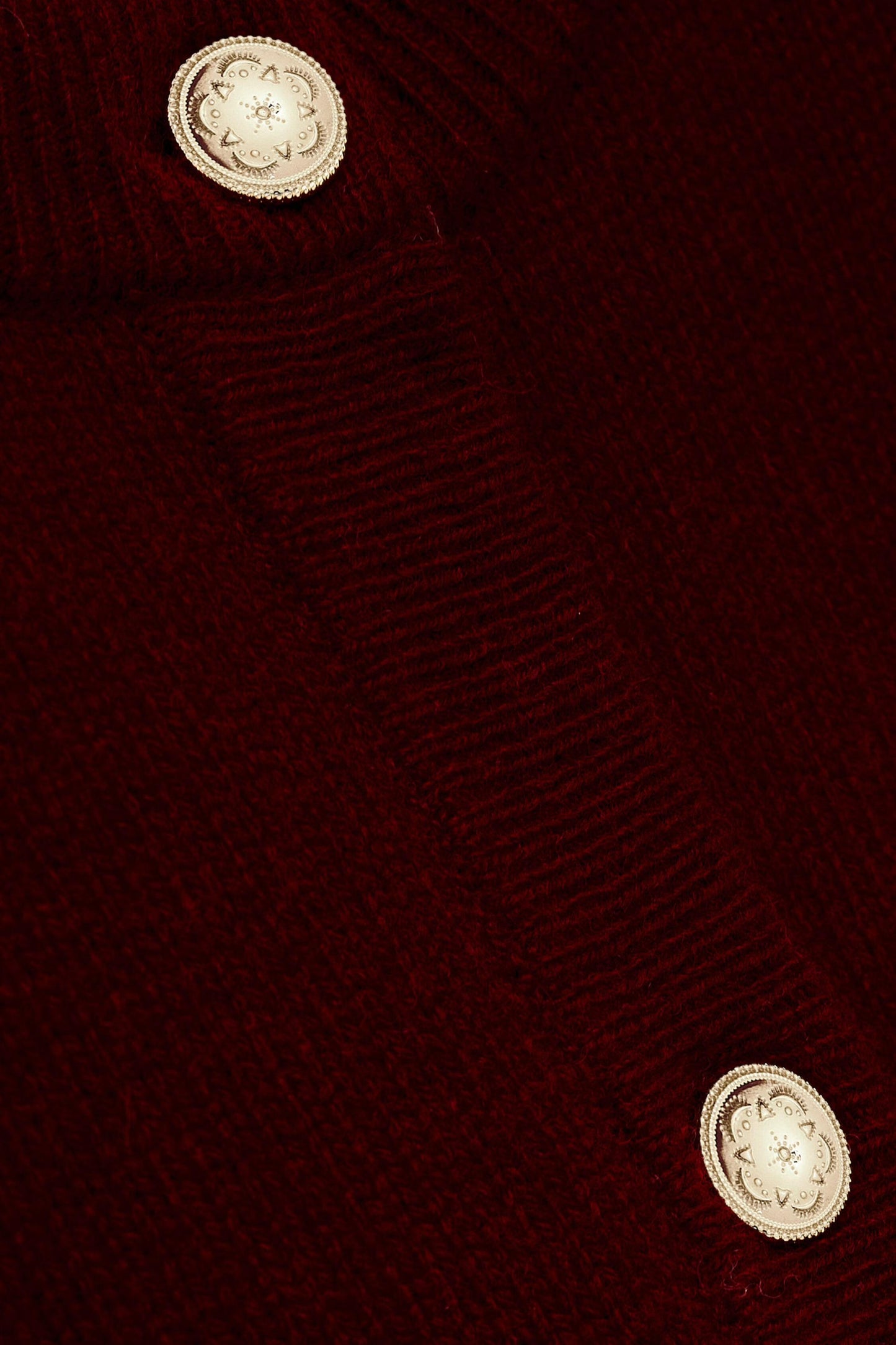 ba&sh Cropped Knit Cardigan Pegg Red