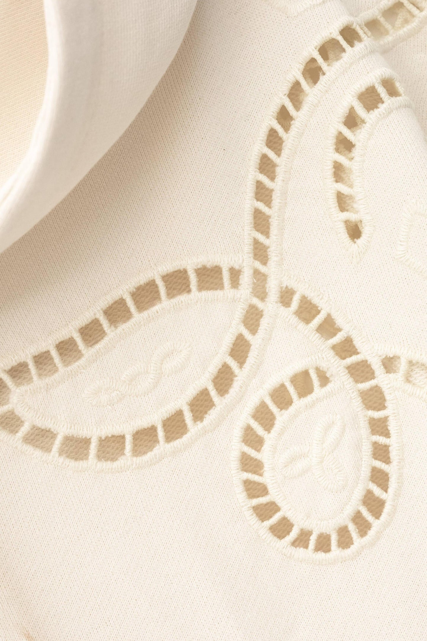 ba&sh Embroidered Hoodie Beni Off-White