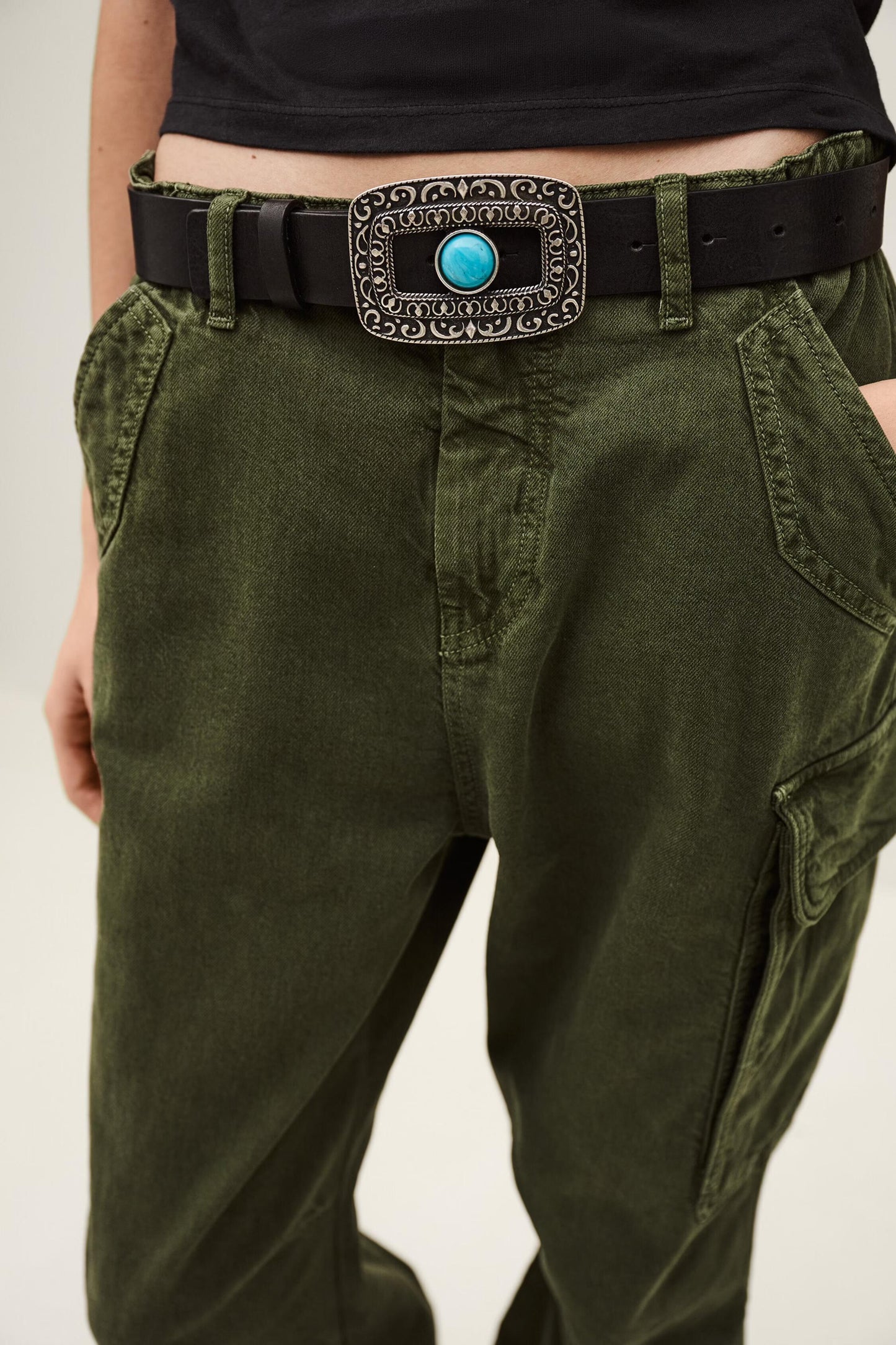 ba&sh Leather Belt Boni Black