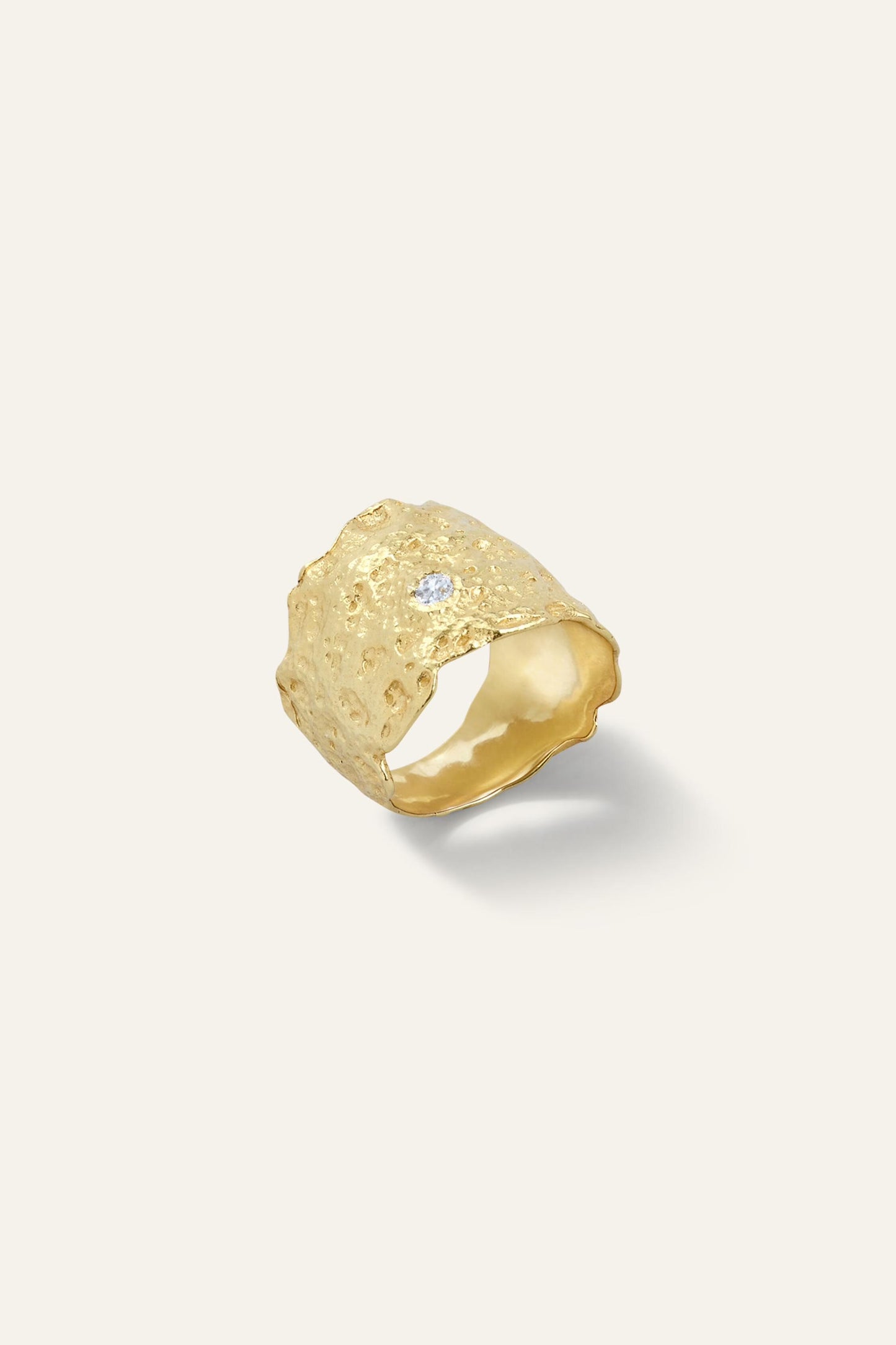 ba&sh Zircon Ring Anae Gold