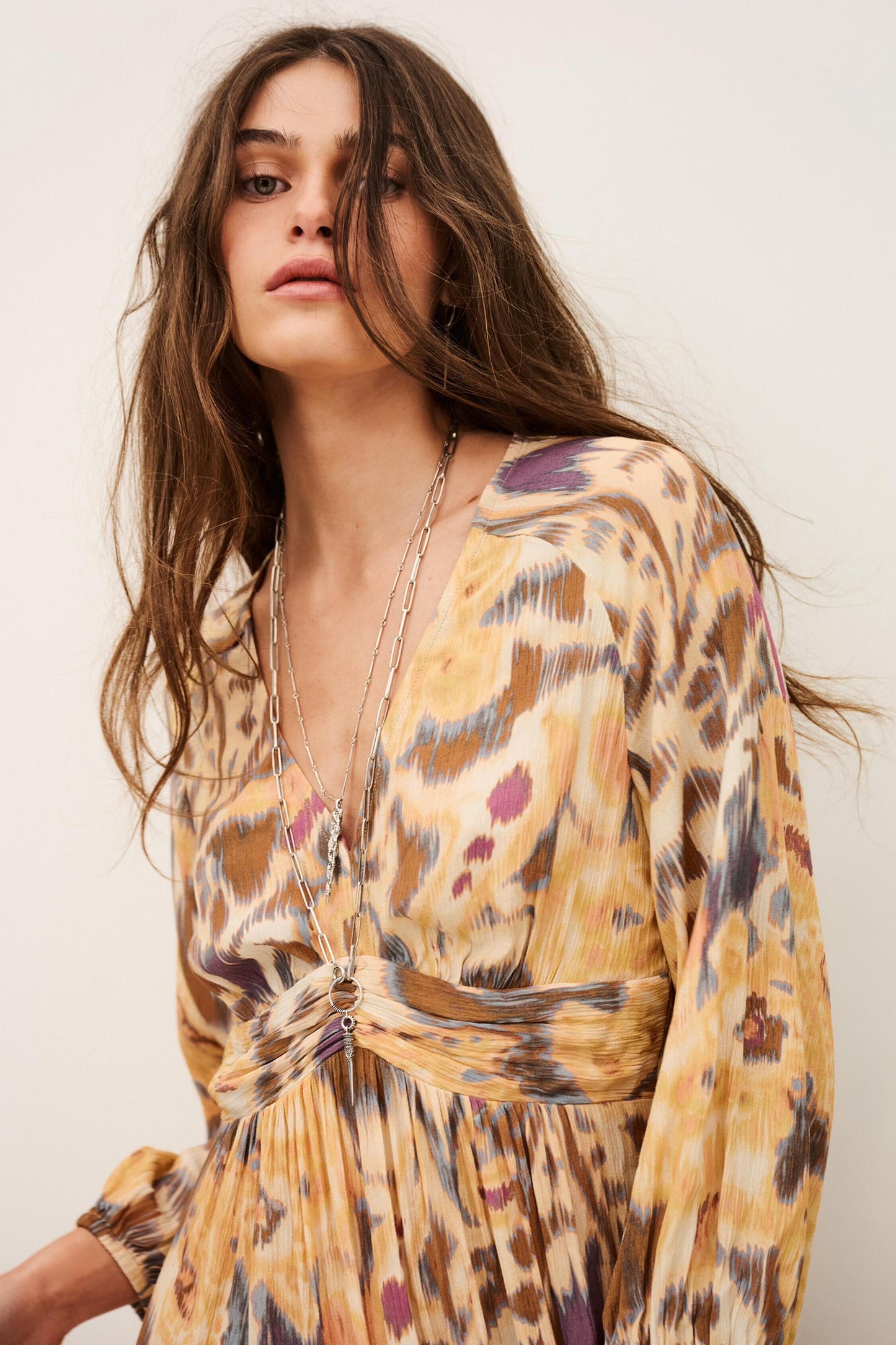 ba&sh Open-Back Maxi Dress Molina Yellow