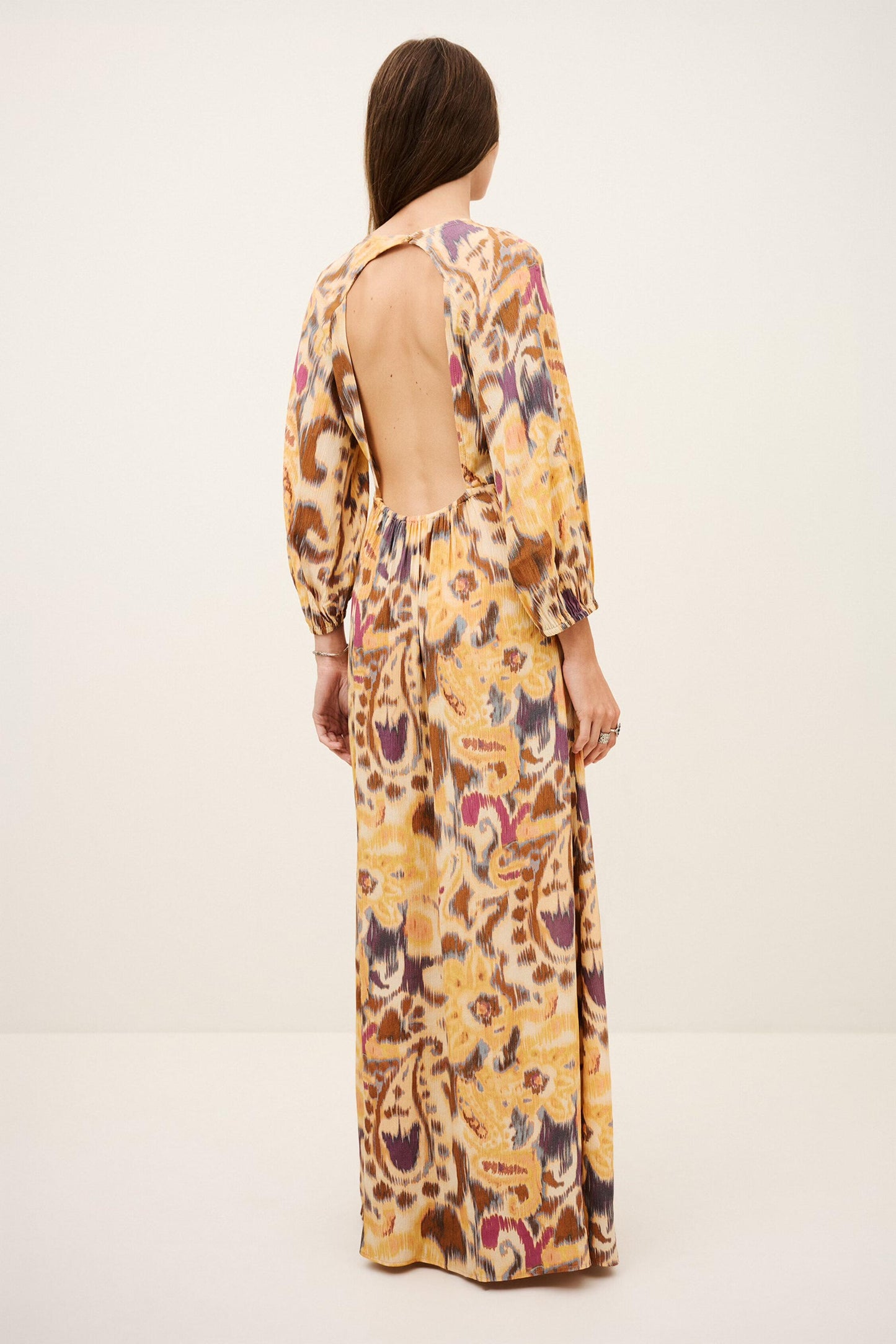 ba&sh Open-Back Maxi Dress Molina Yellow