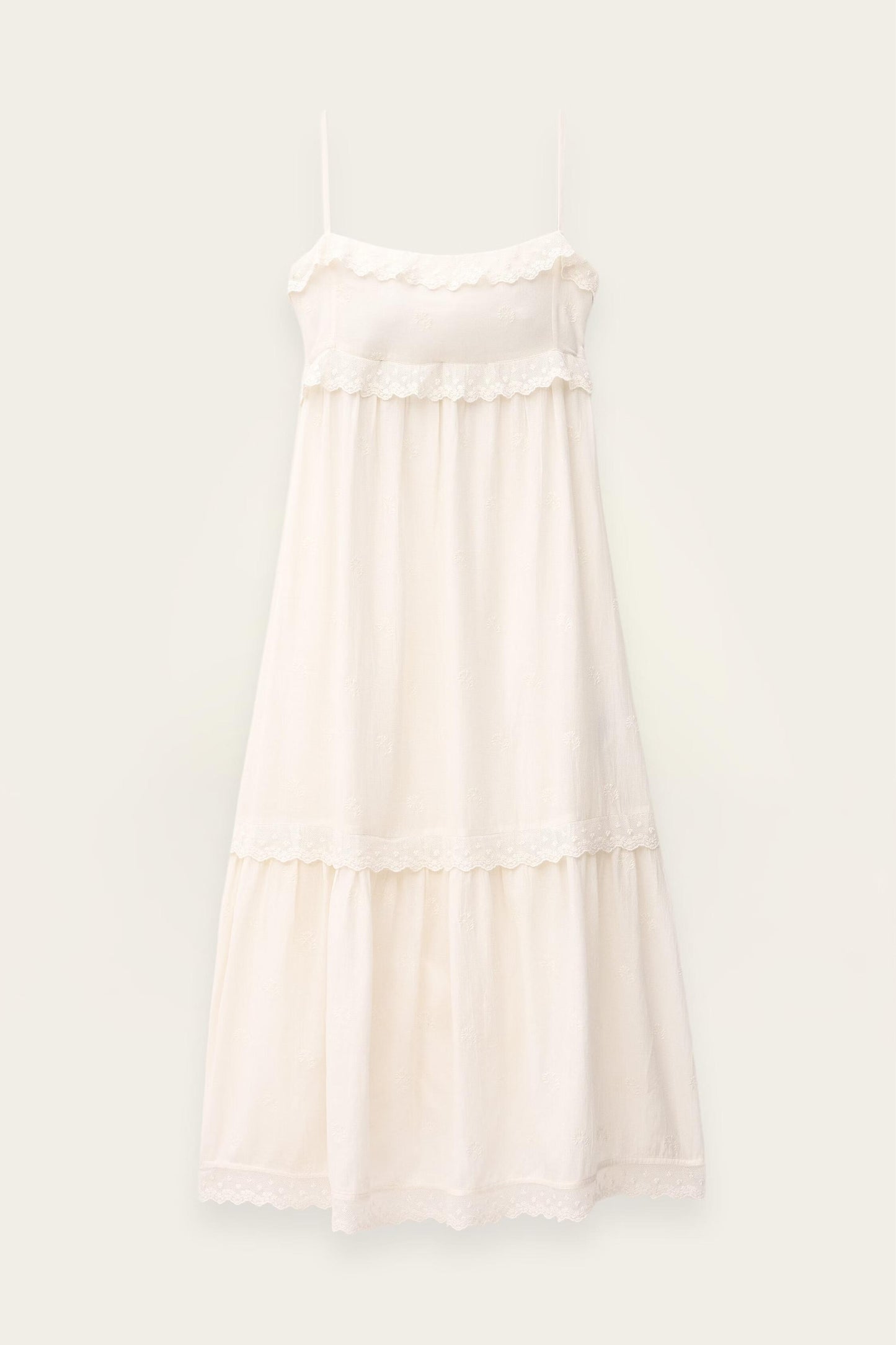 ba&sh Elegant Midi Dress Penny Off-White