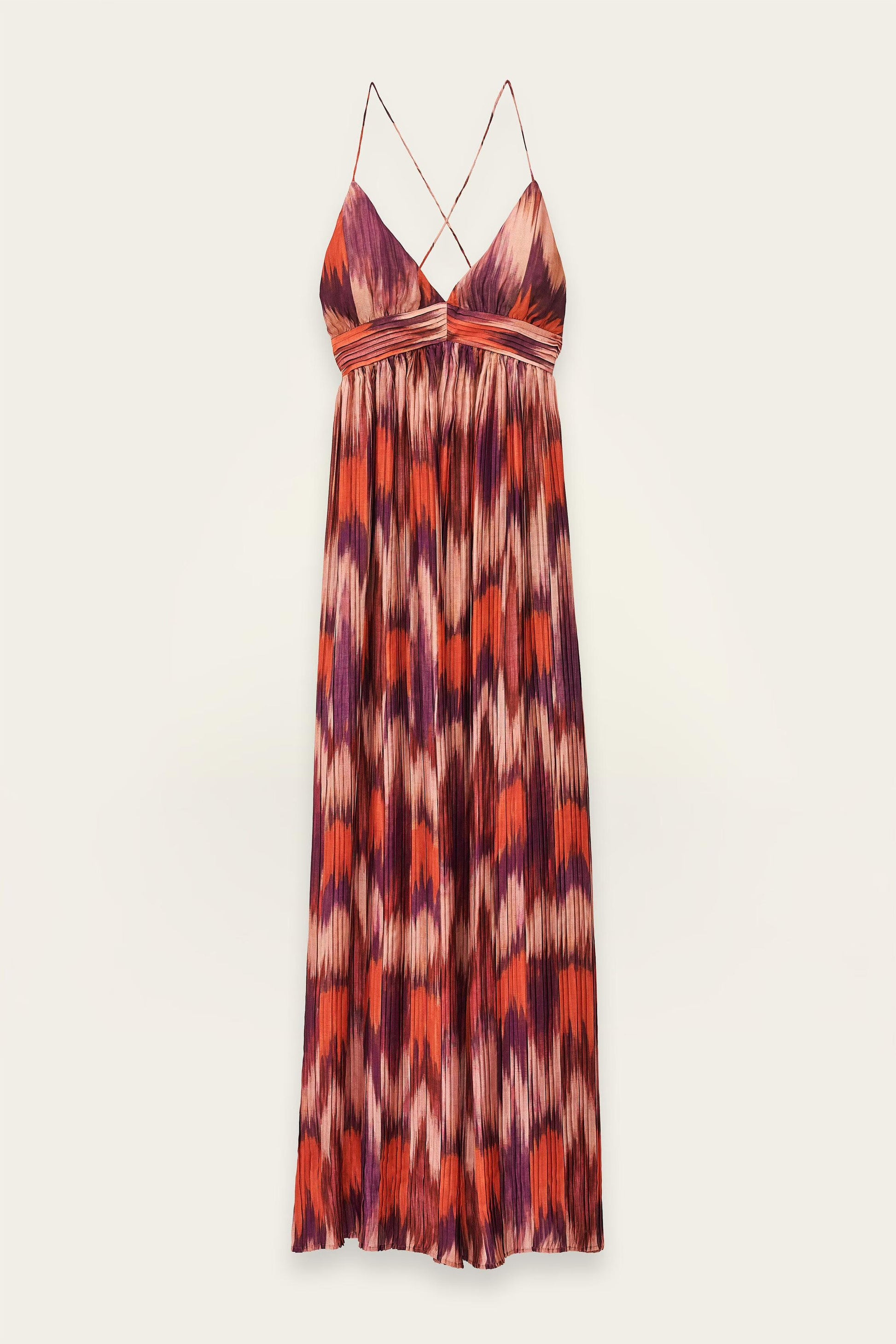 ba&sh Patterned Maxi Dress Anaelle Orange