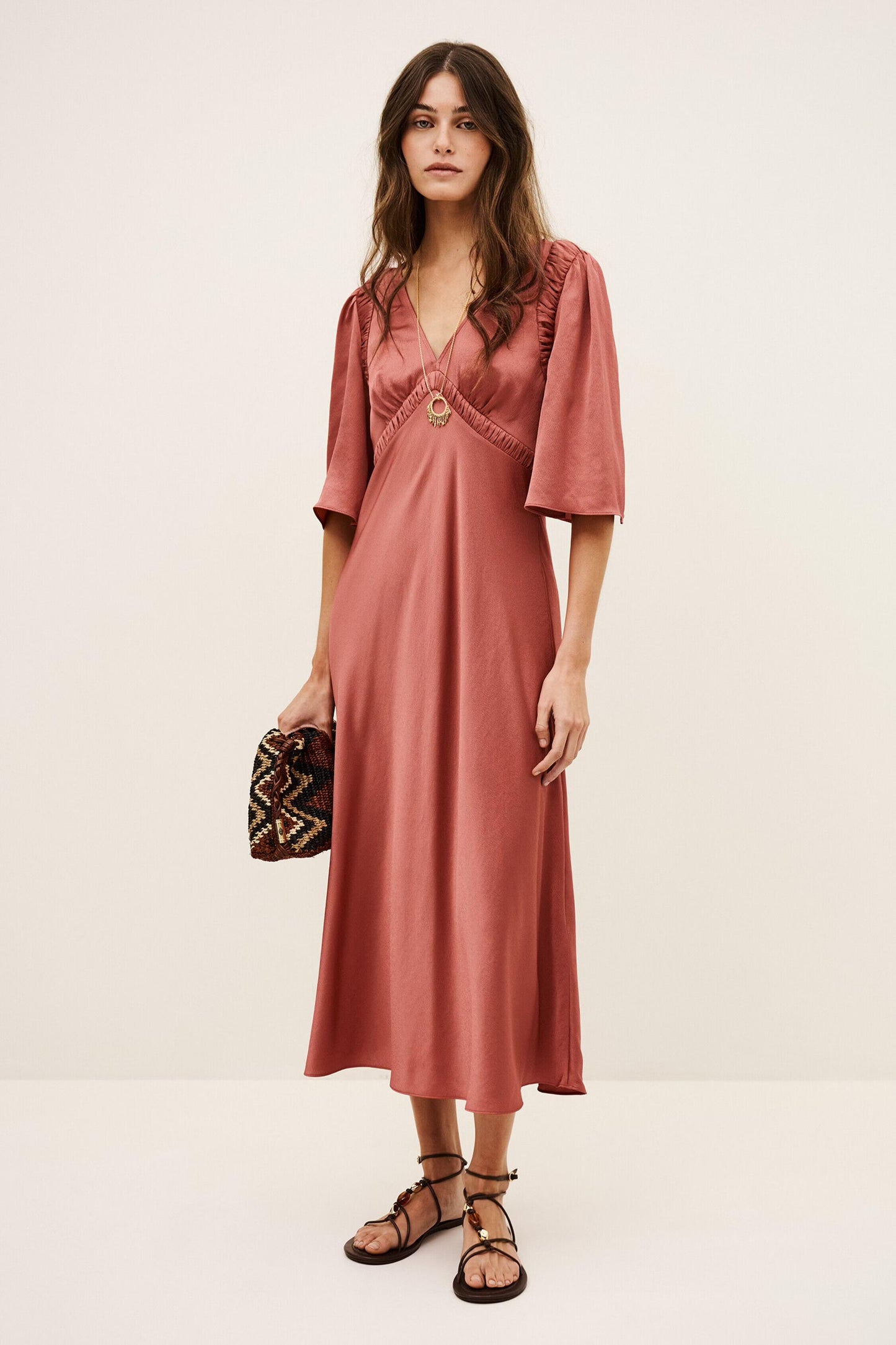 ba&sh Midi Dress Charlotte Pink