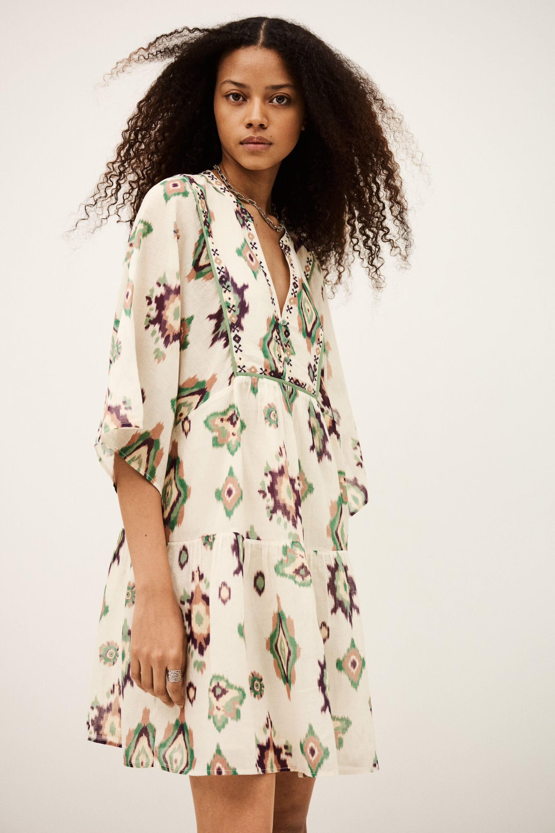 ba&sh Mini Dress Olalie Off-White