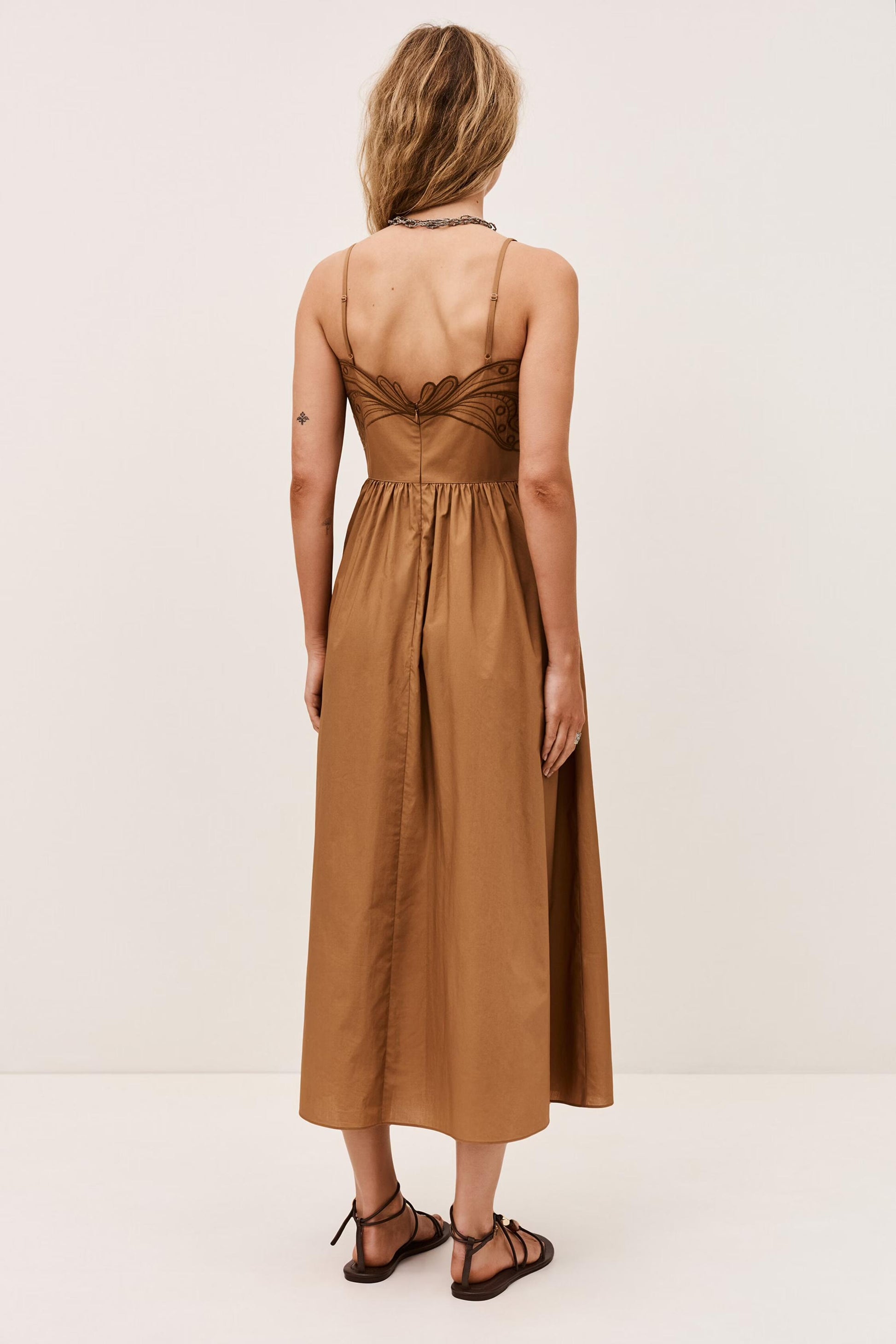 ba&sh Midi Dress Romi Brown