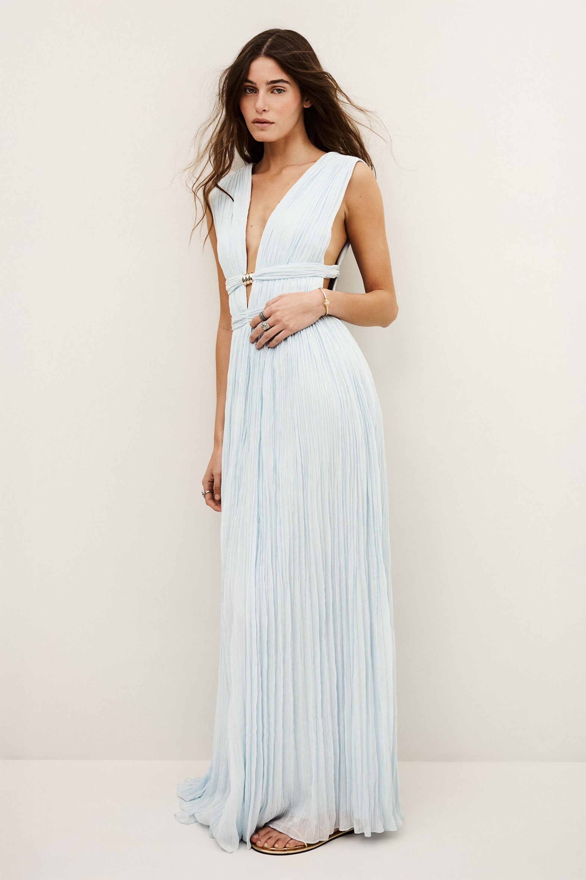 ba&sh Maxi Dress Tania Blue