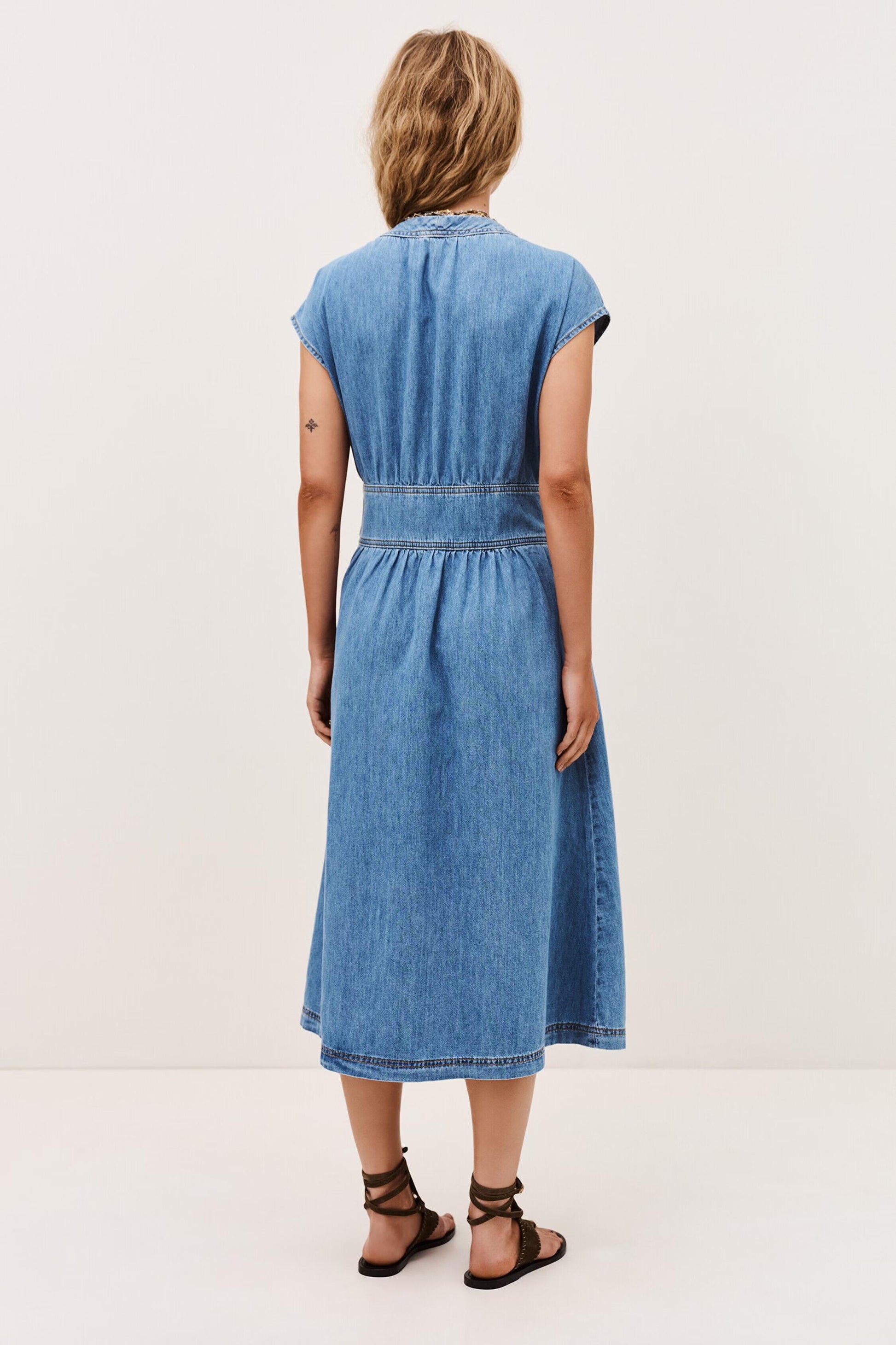 ba&sh Midi Dress Love Blue