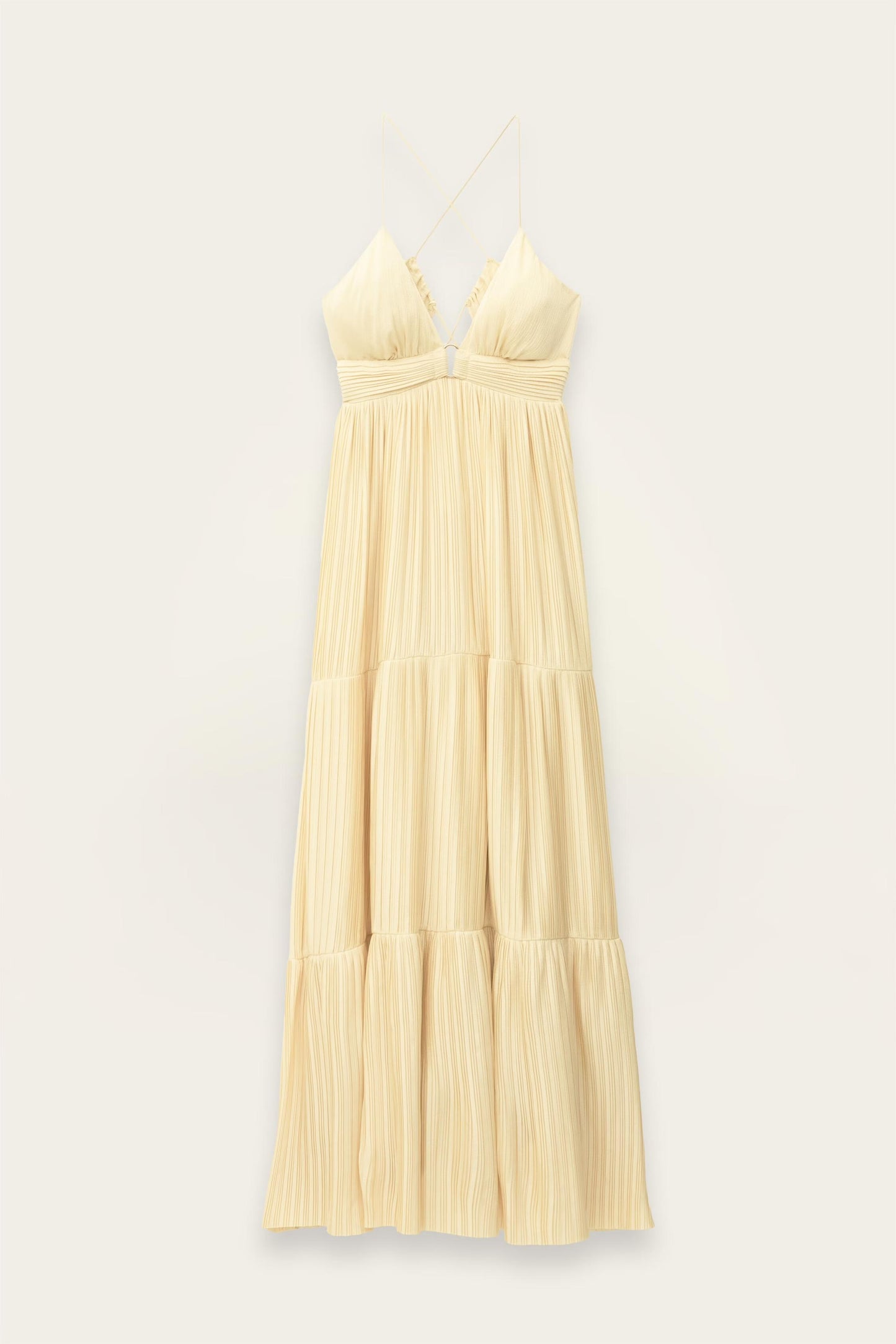 ba&sh Satin Maxi Dress Wasta Yellow