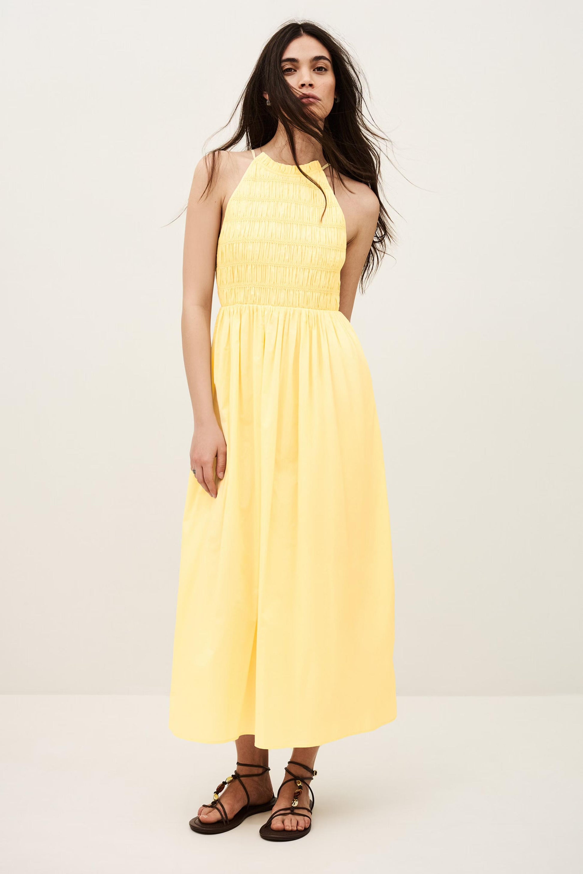 ba&sh Smocked Maxi Dress Eris Yellow