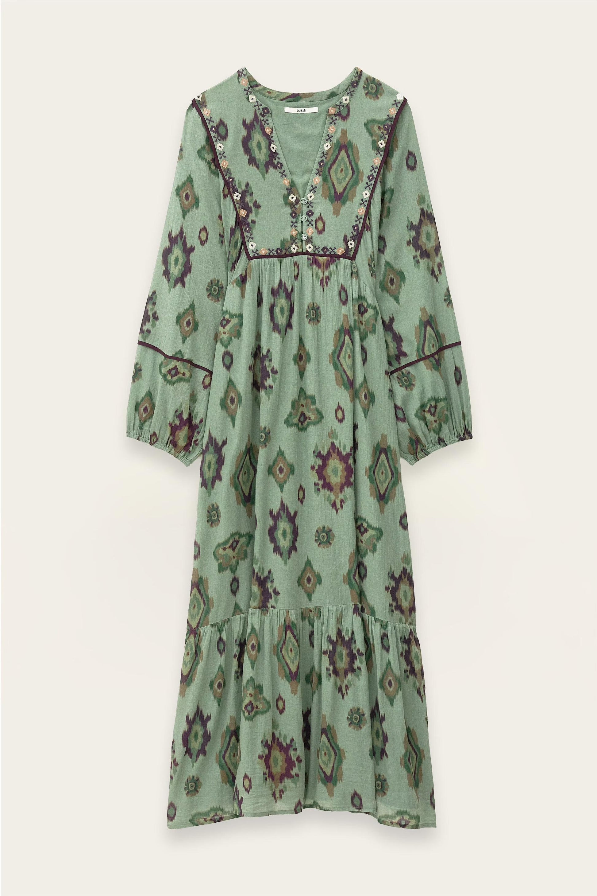 ba&sh Midi Dress Oelia Green