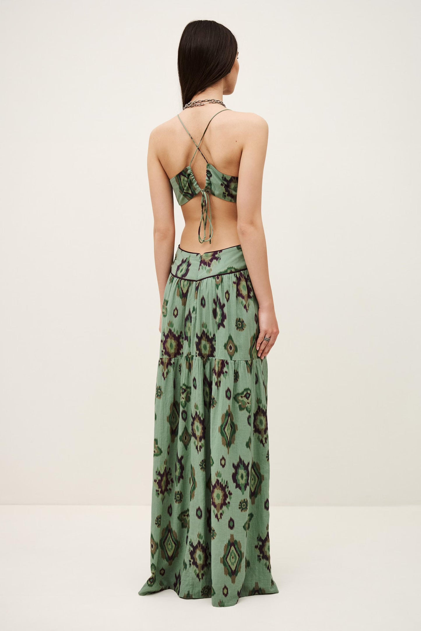 ba&sh Maxi Dress Omelia Green