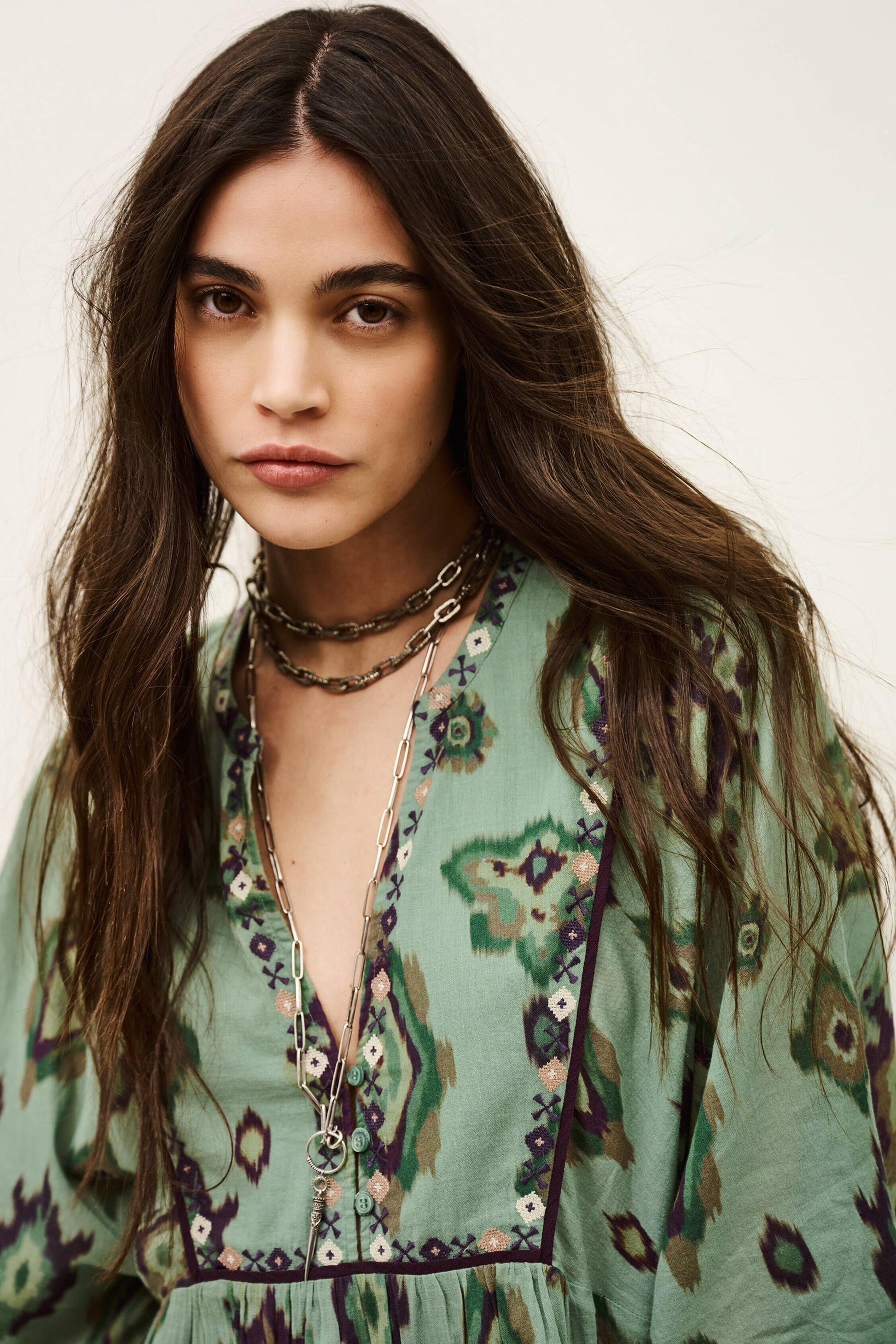 ba&sh Mini Dress Olalie Green
