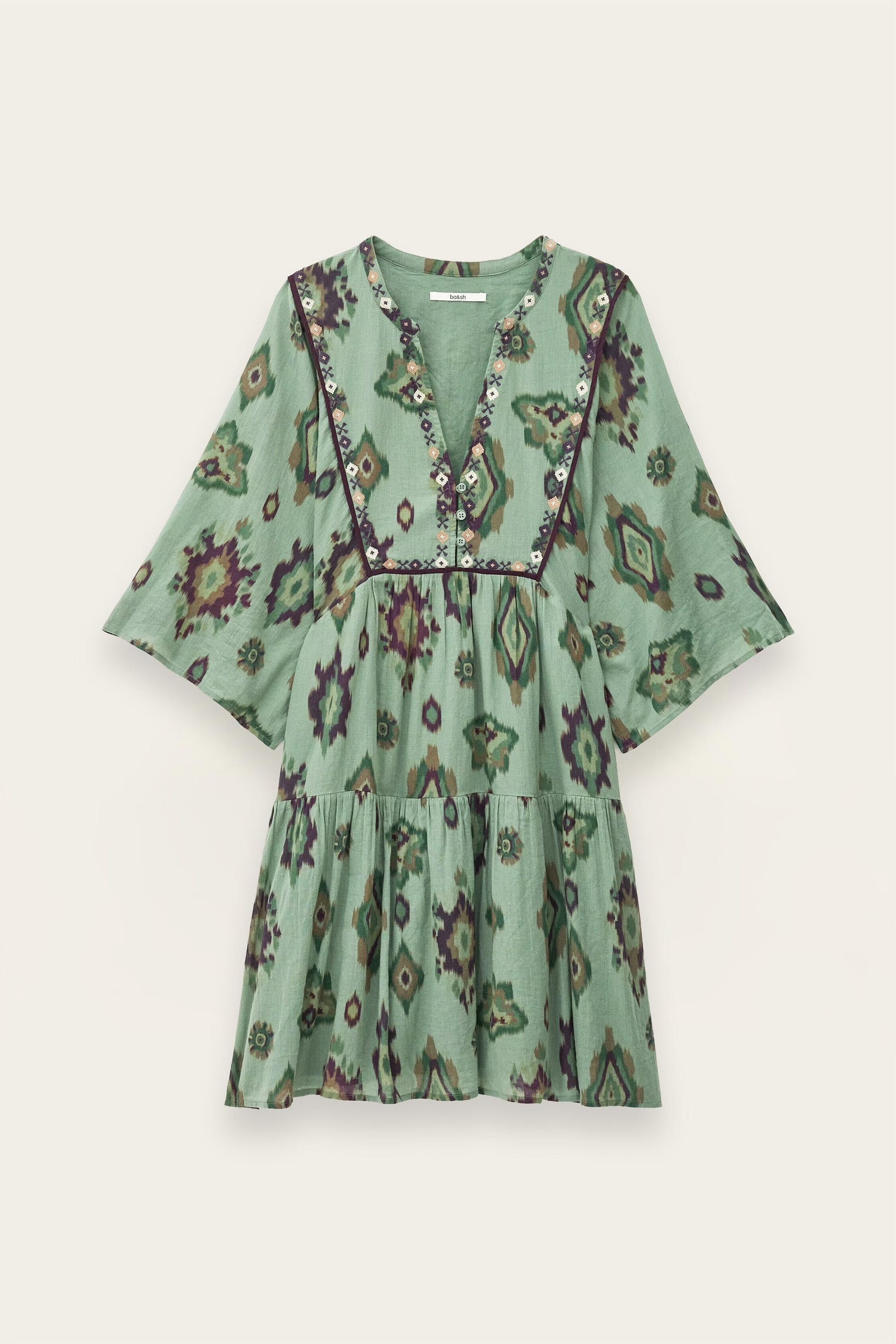 ba&sh Mini Dress Olalie Green