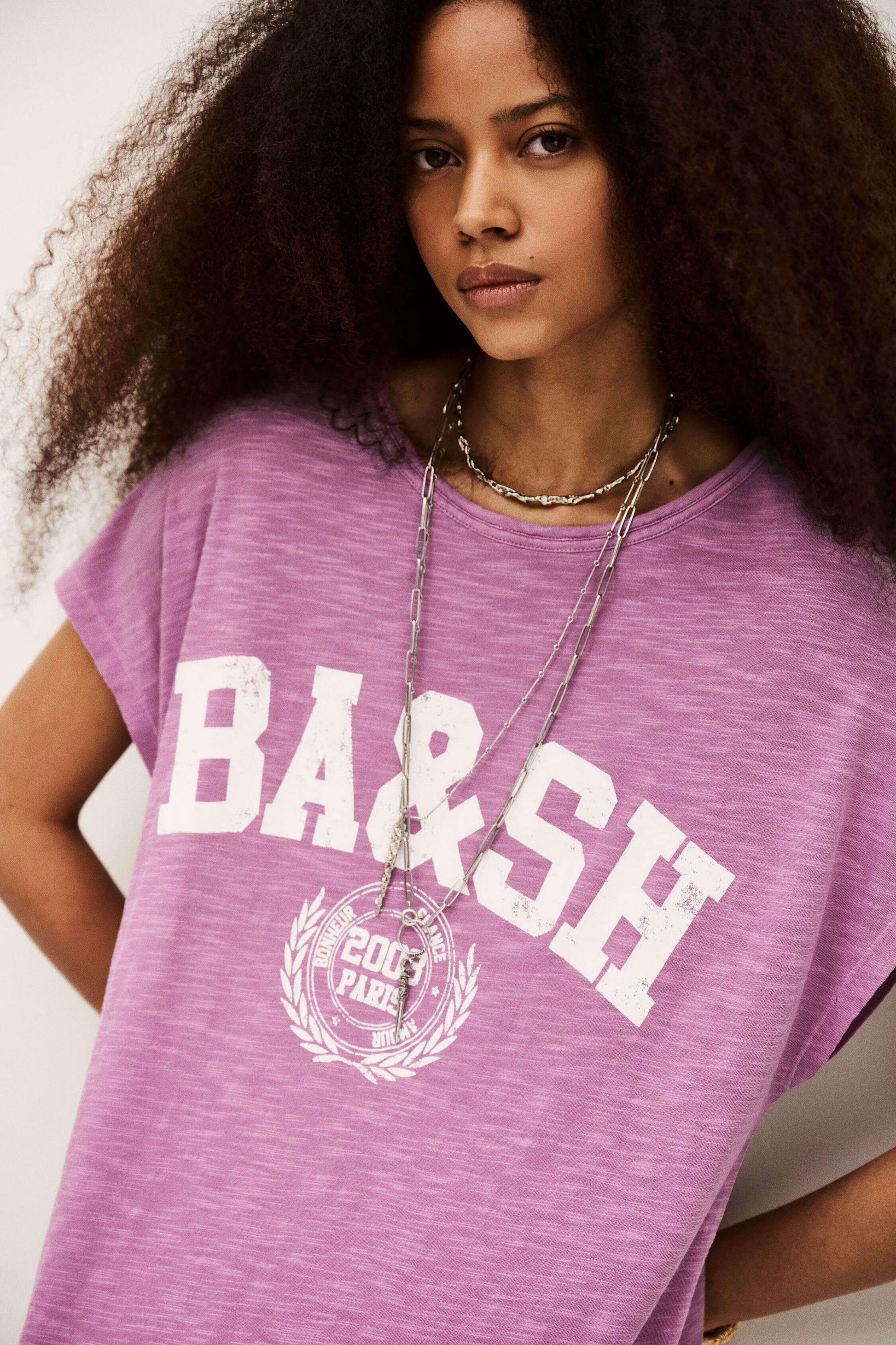 ba&sh T-Shirt Dress Civia Pink