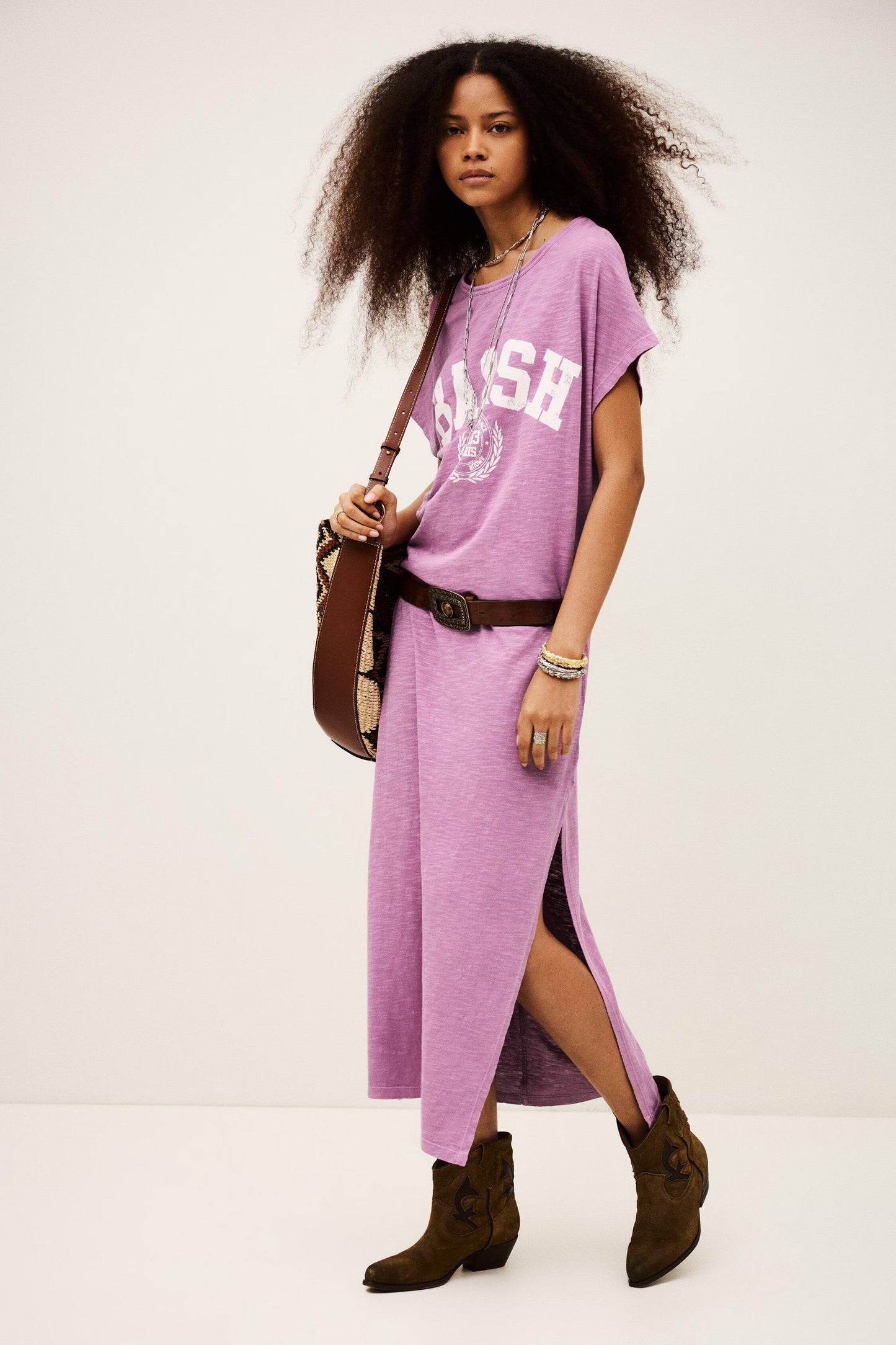 ba&sh T-Shirt Dress Civia Pink
