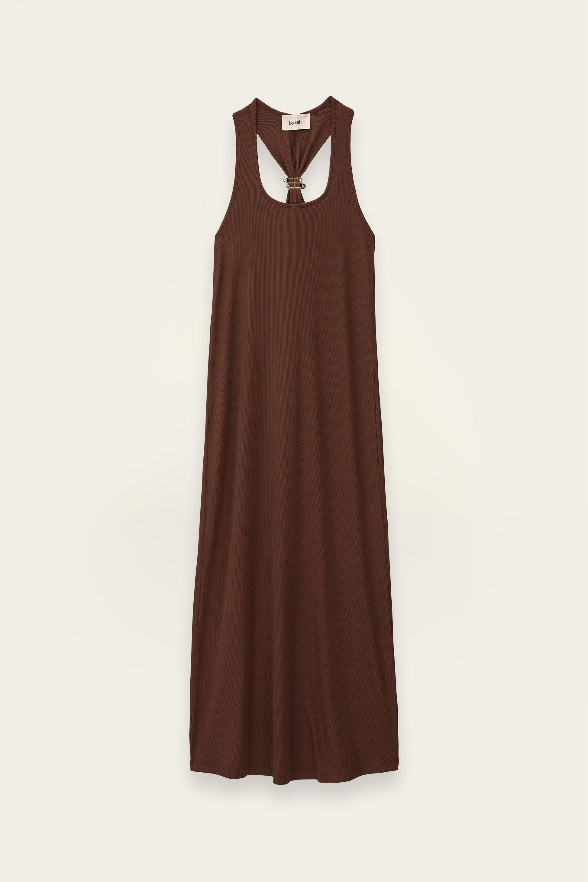 ba&sh Jersey Maxi Dress Naora Brown