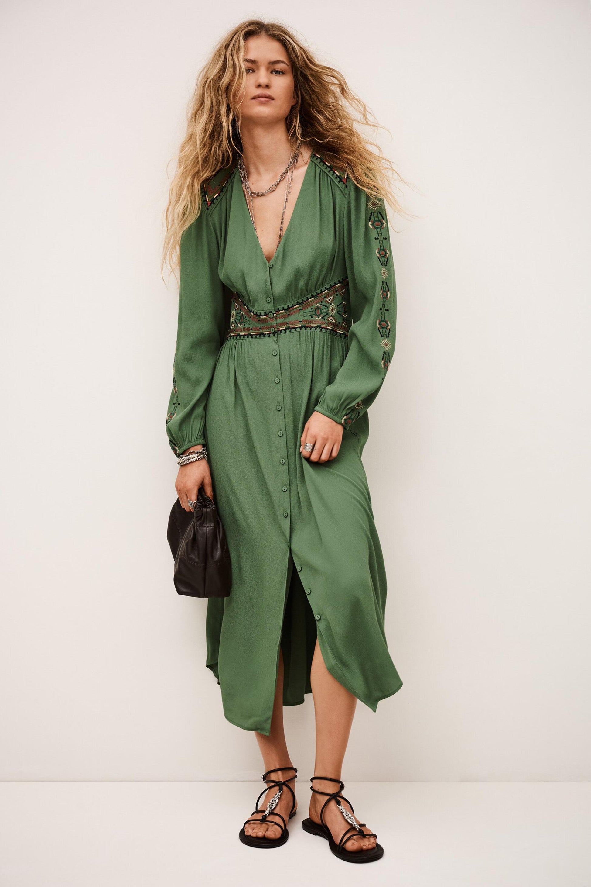 ba&sh Dress Tina Green