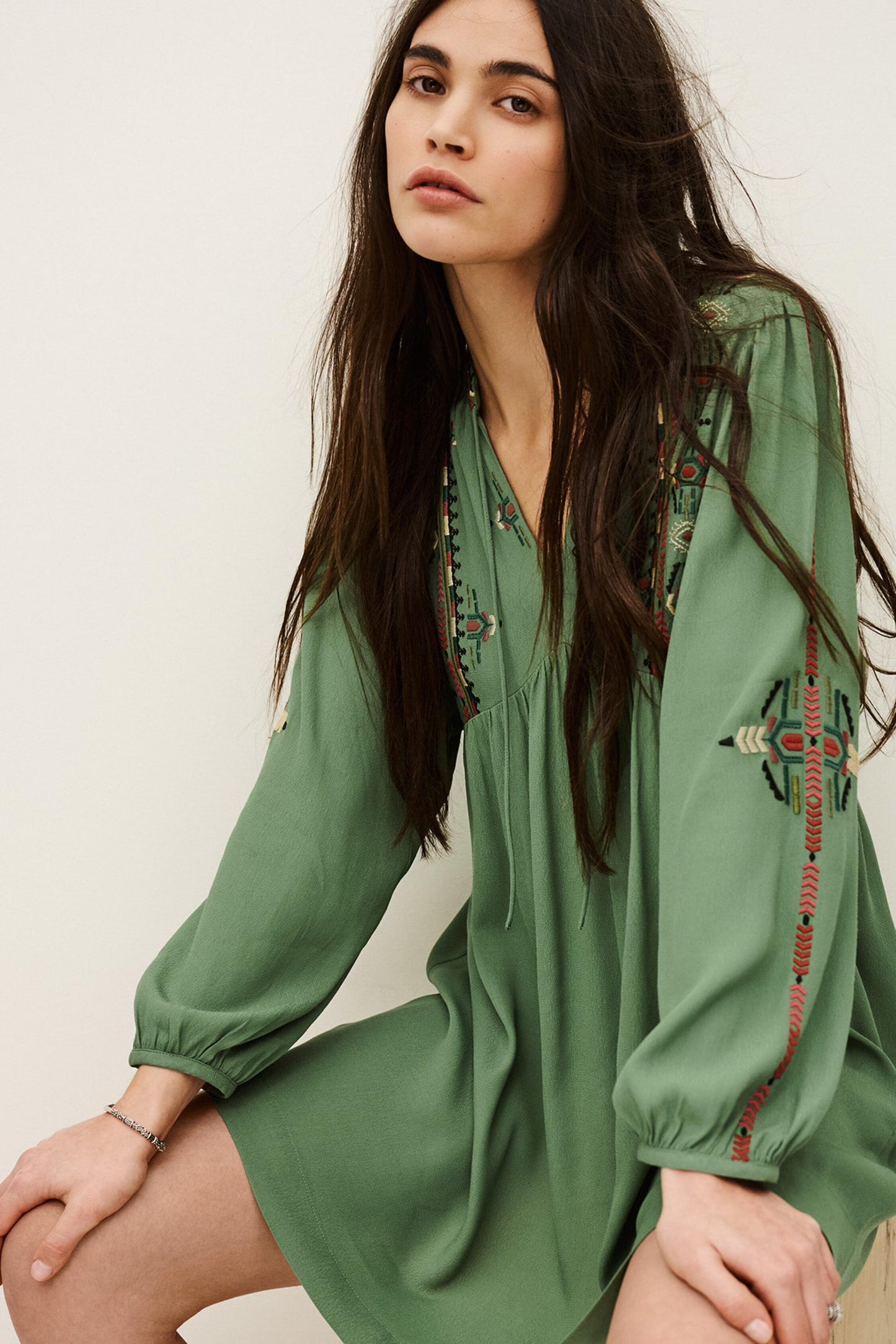 ba&sh Dress Telma Green