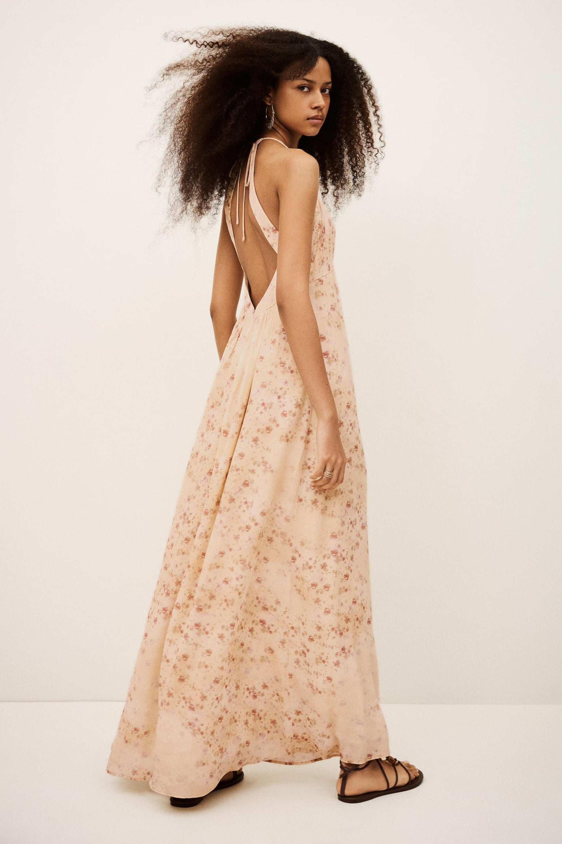 ba&sh Open Back Maxi Dress Natz Off-White