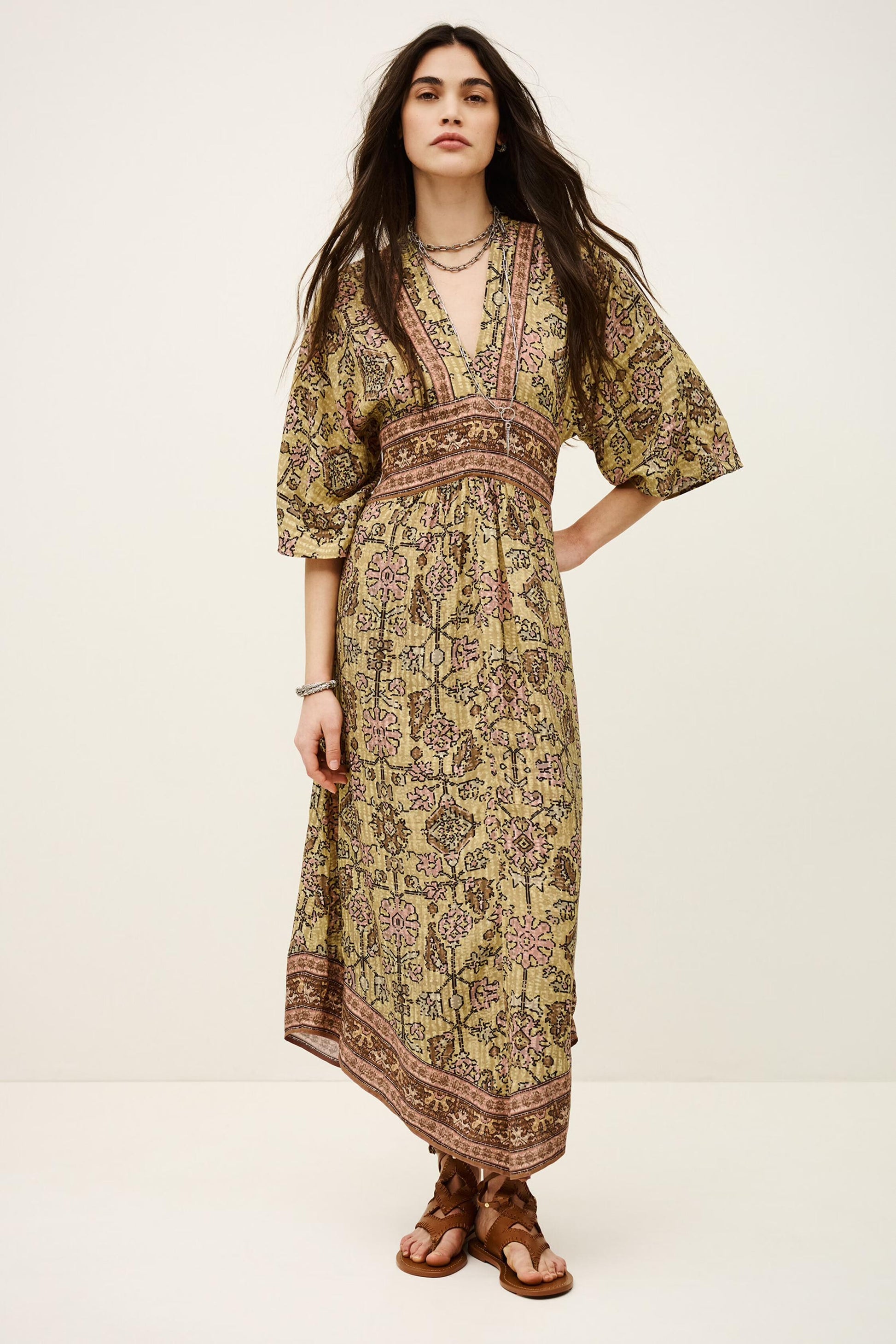 ba&sh Midi Dress Pipa Yellow