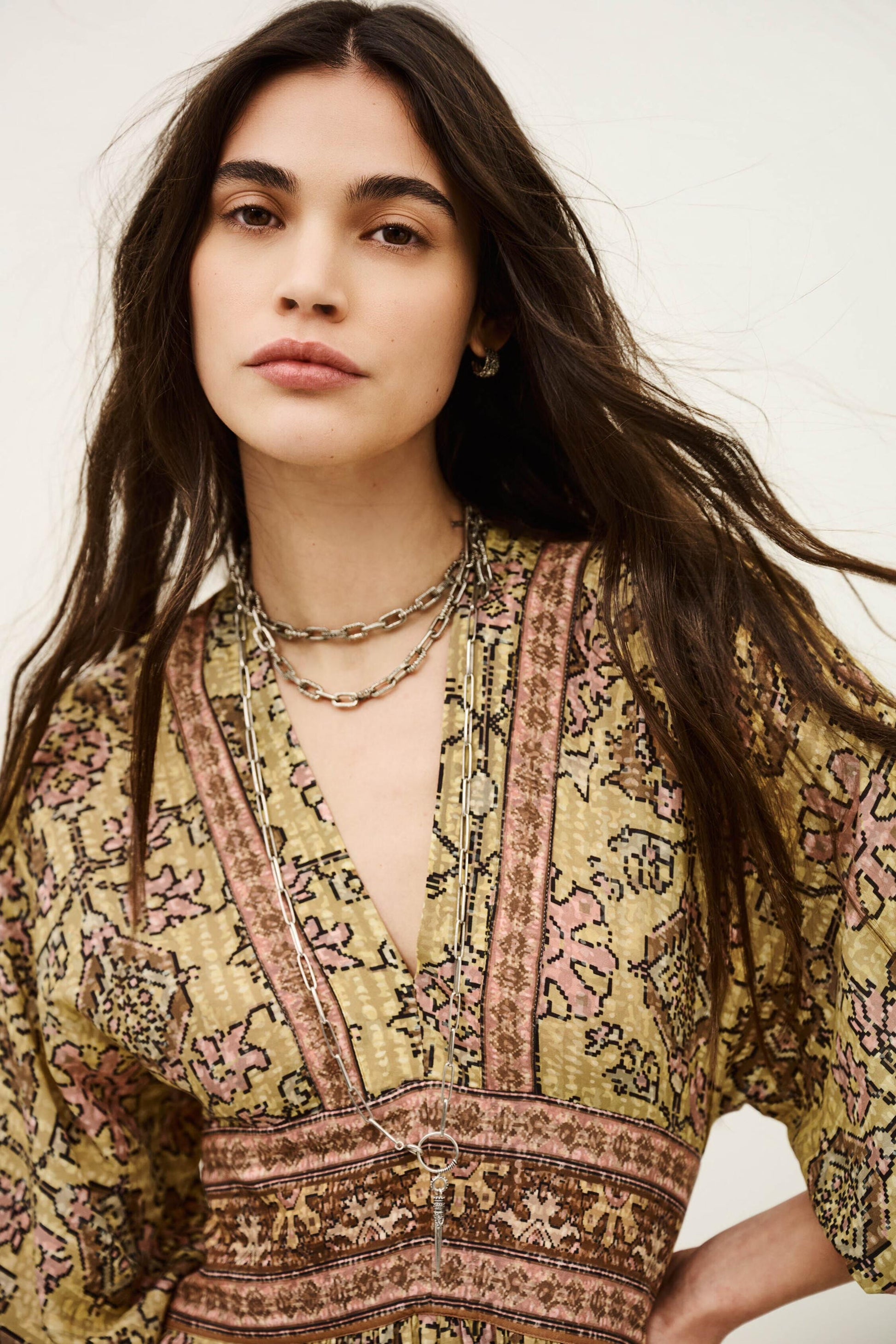 ba&sh Midi Dress Pipa Yellow