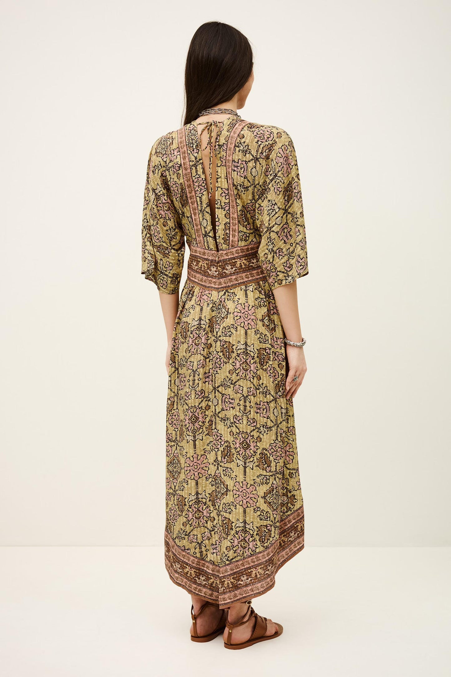 ba&sh Midi Dress Pipa Yellow