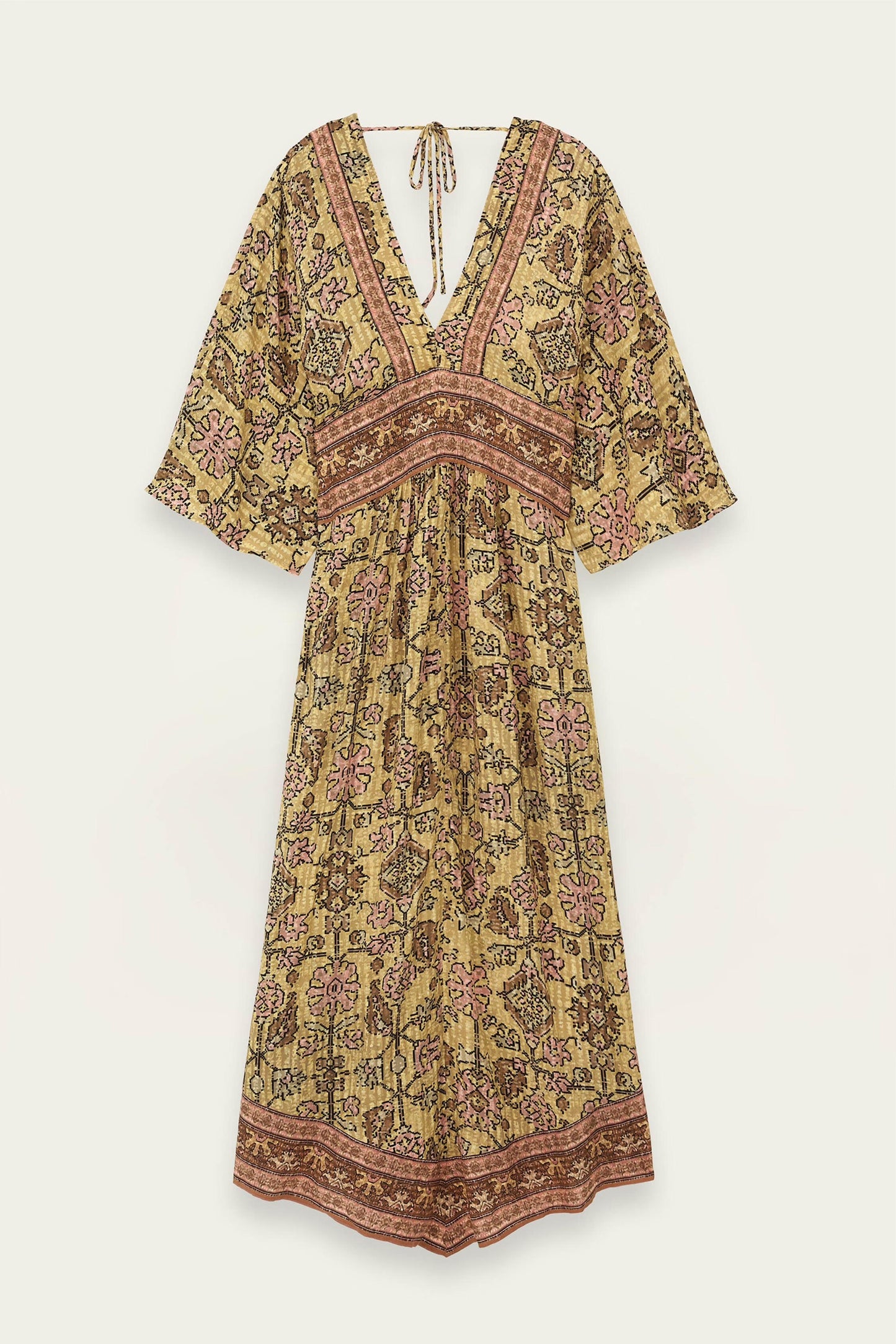 ba&sh Midi Dress Pipa Yellow