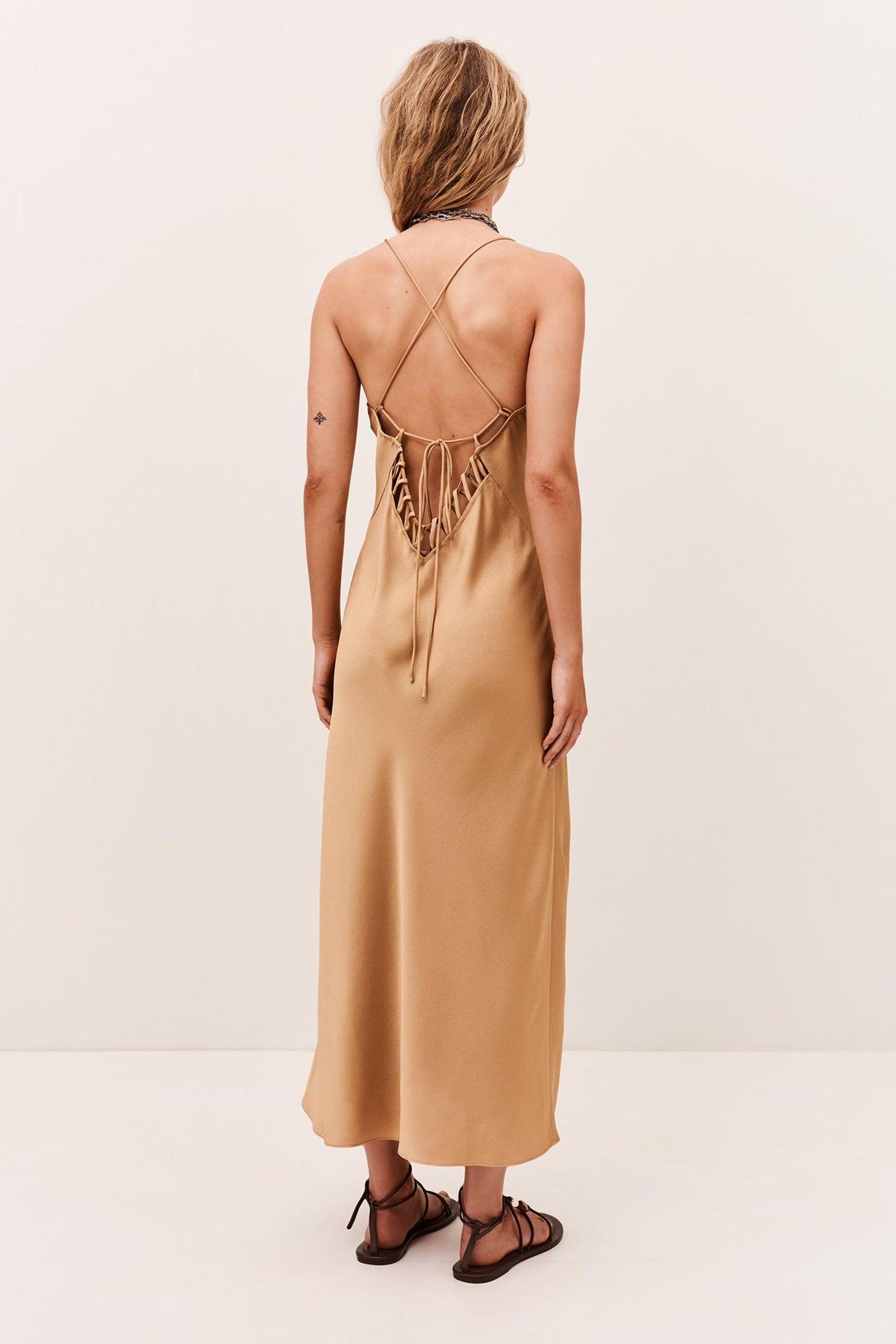 ba&sh Midi Dress Ciana Brown