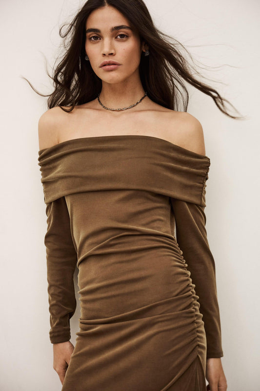 ba&sh Dress Bettina Brown