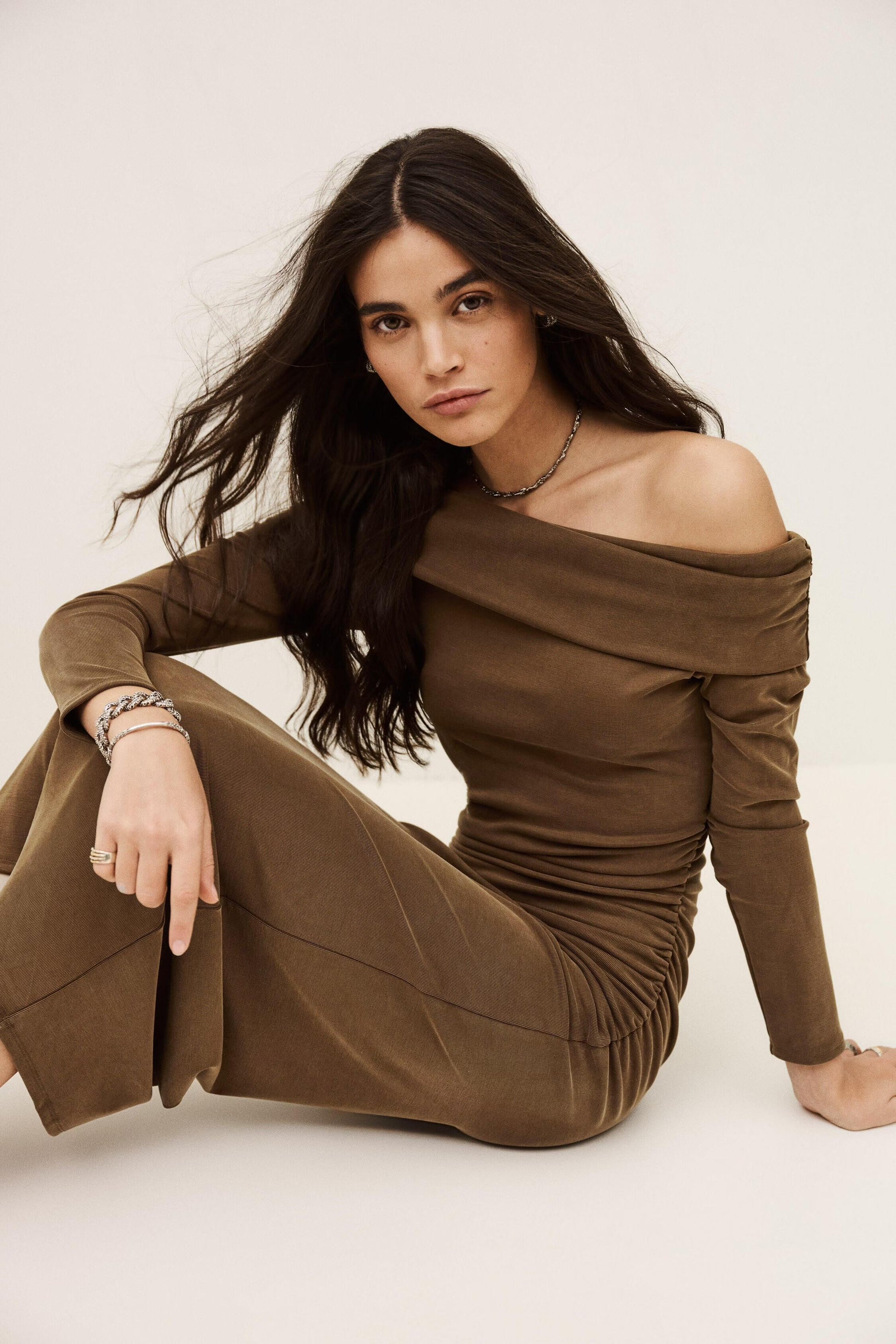 ba&sh Dress Bettina Brown