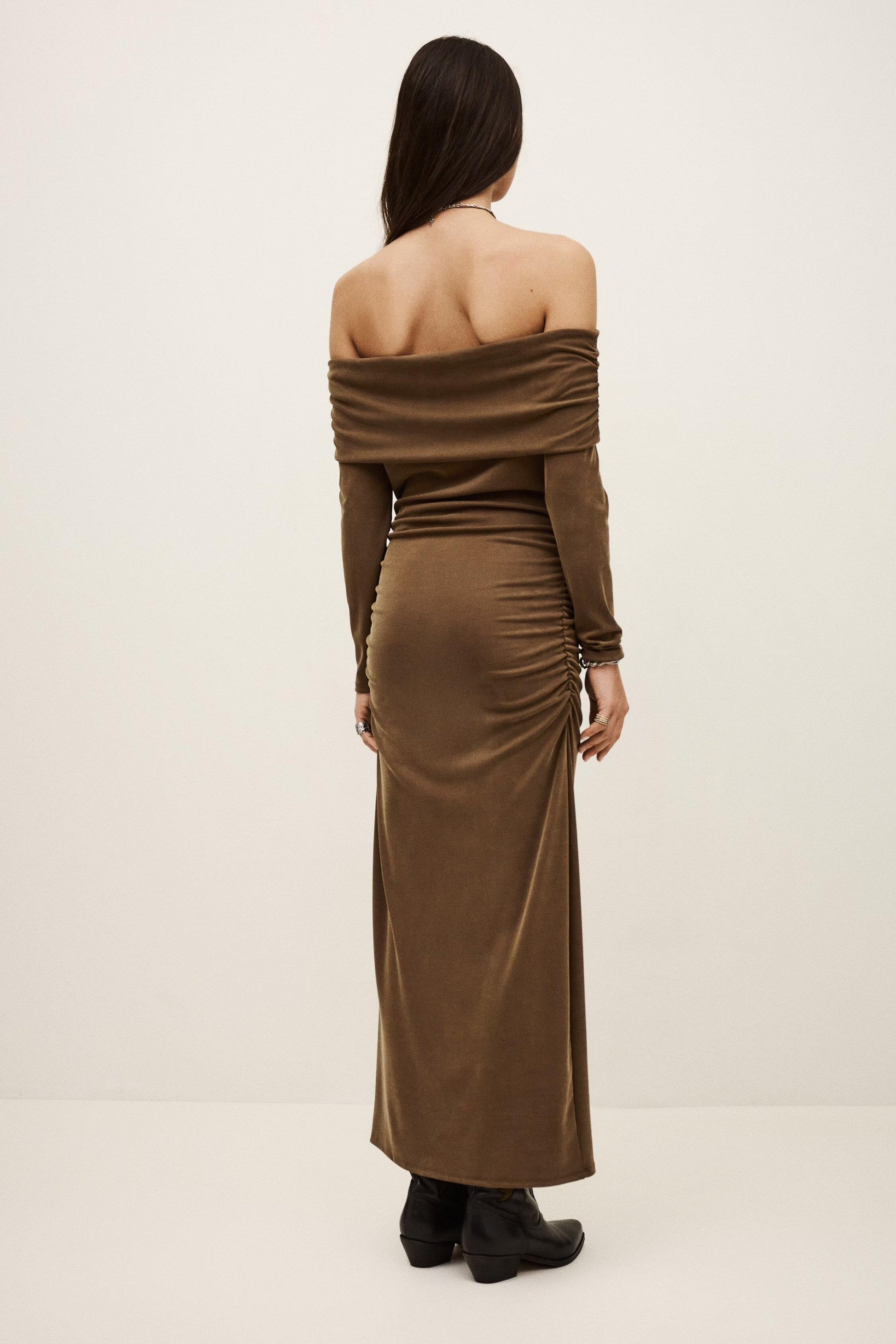 ba&sh Dress Bettina Brown
