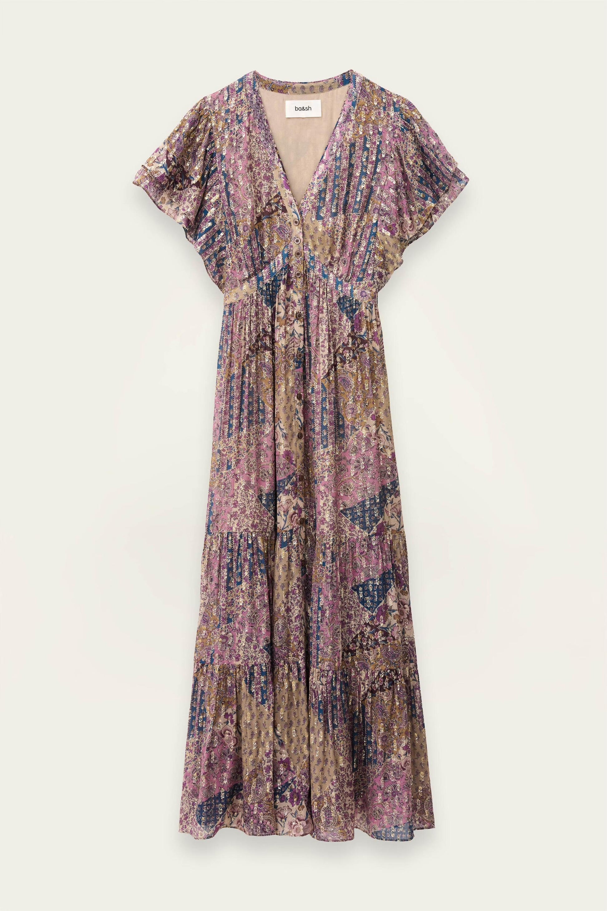 ba&sh Midi Dress Pareta Pink