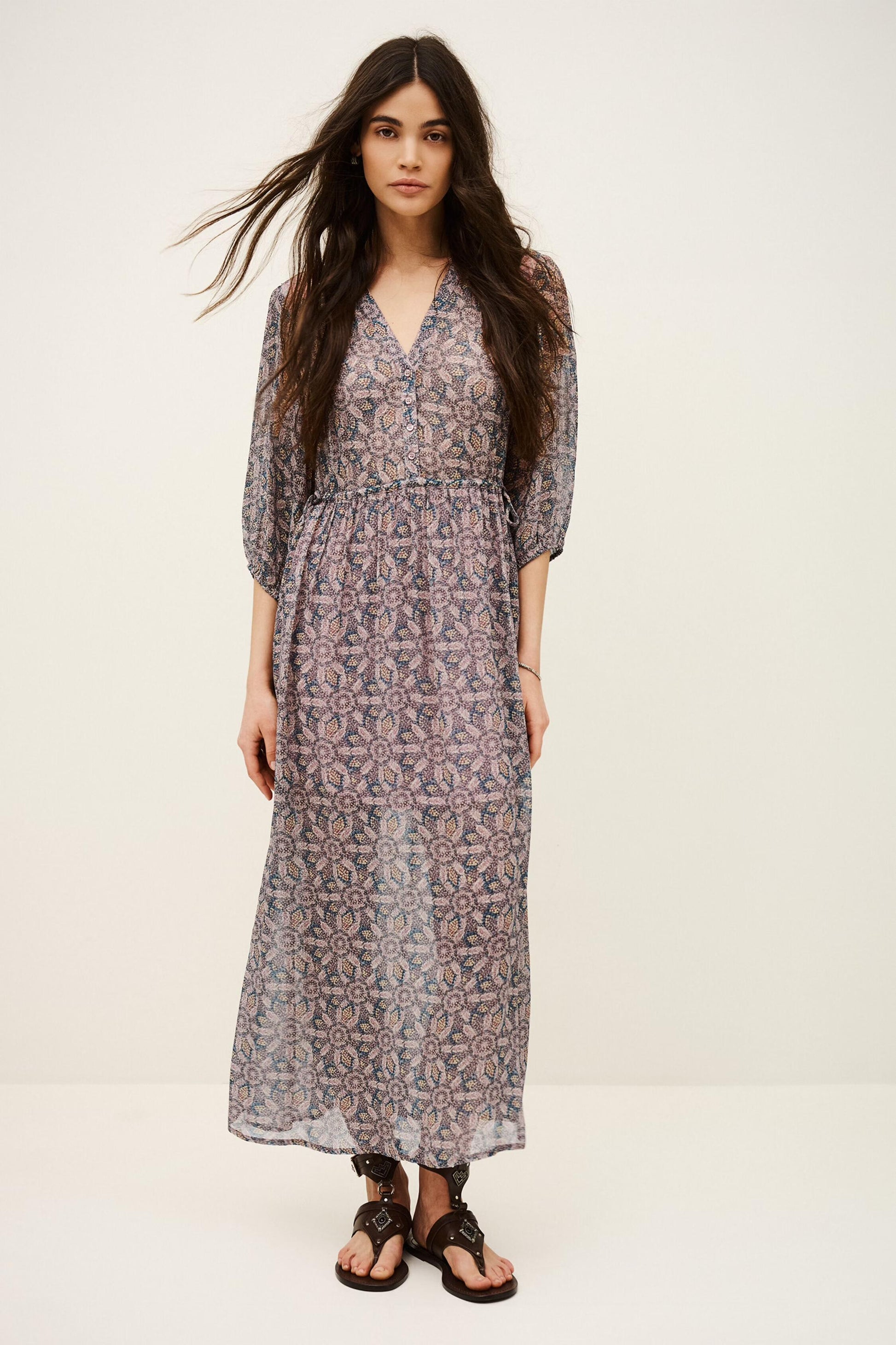 ba&sh Midi Dress Tizia Blue