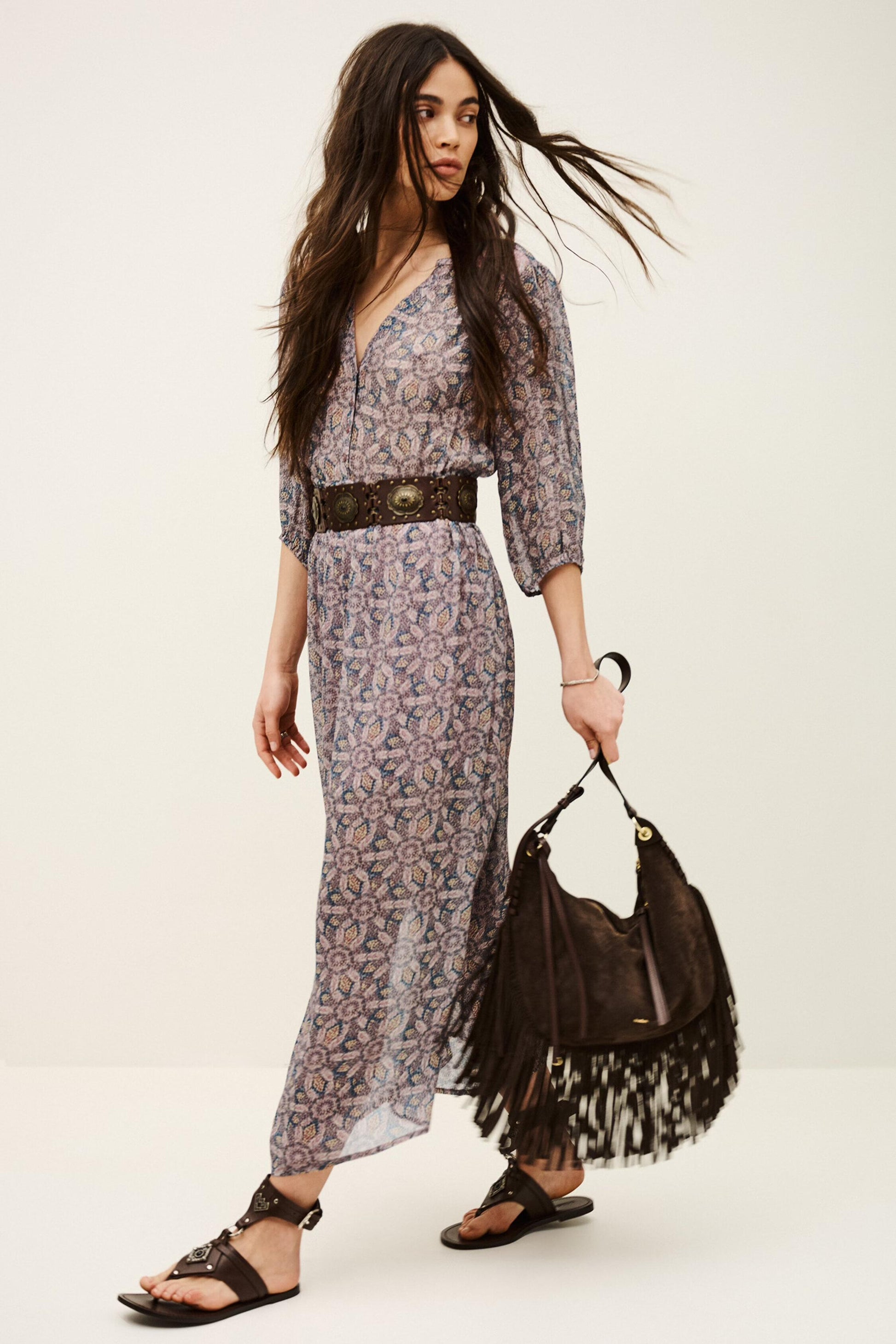 ba&sh Midi Dress Tizia Blue