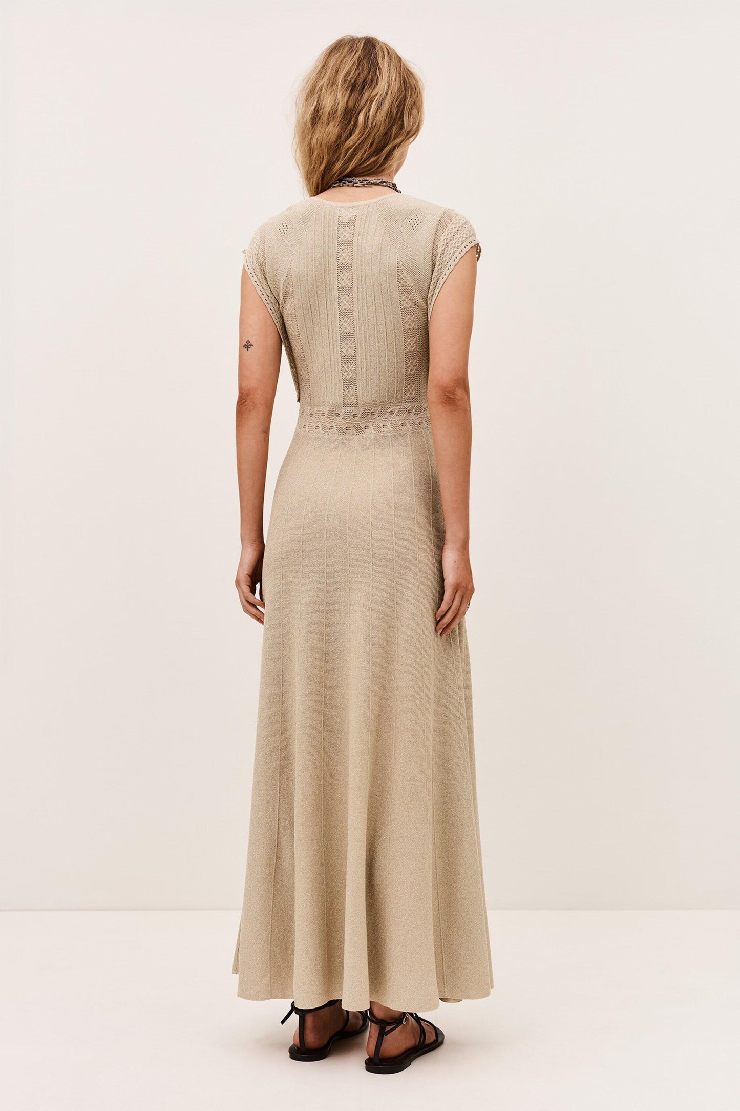 ba&sh Knit Dress Pasqualina Gold