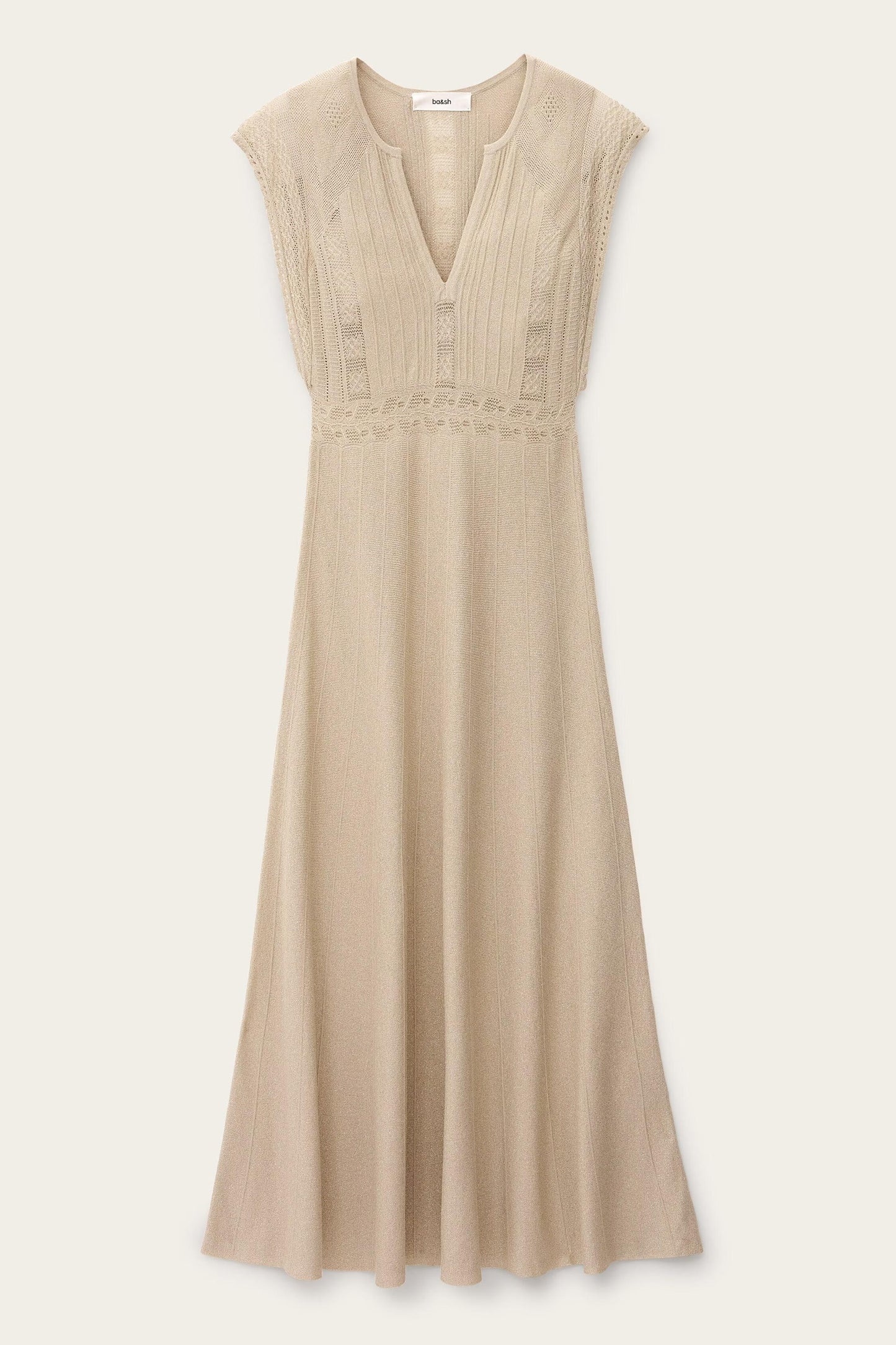 ba&sh Knit Dress Pasqualina Gold