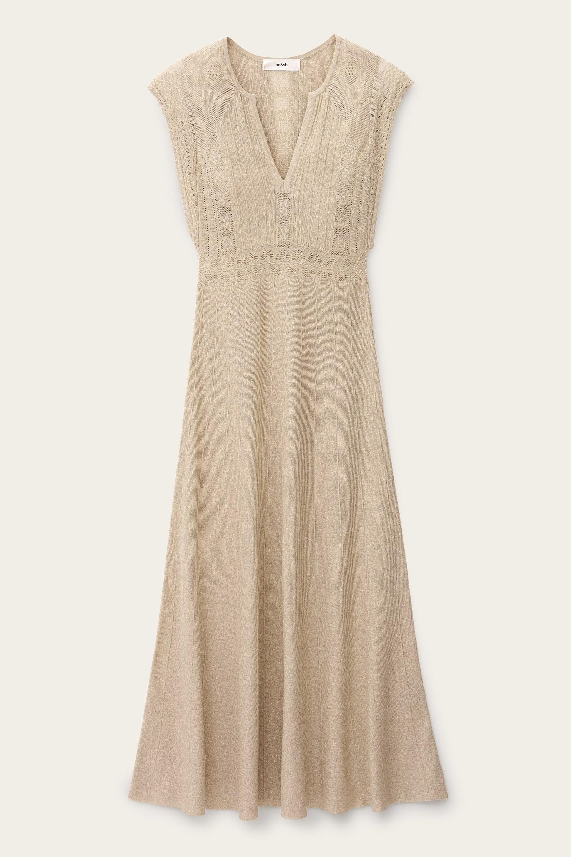 ba&sh Knit Dress Pasqualina Gold