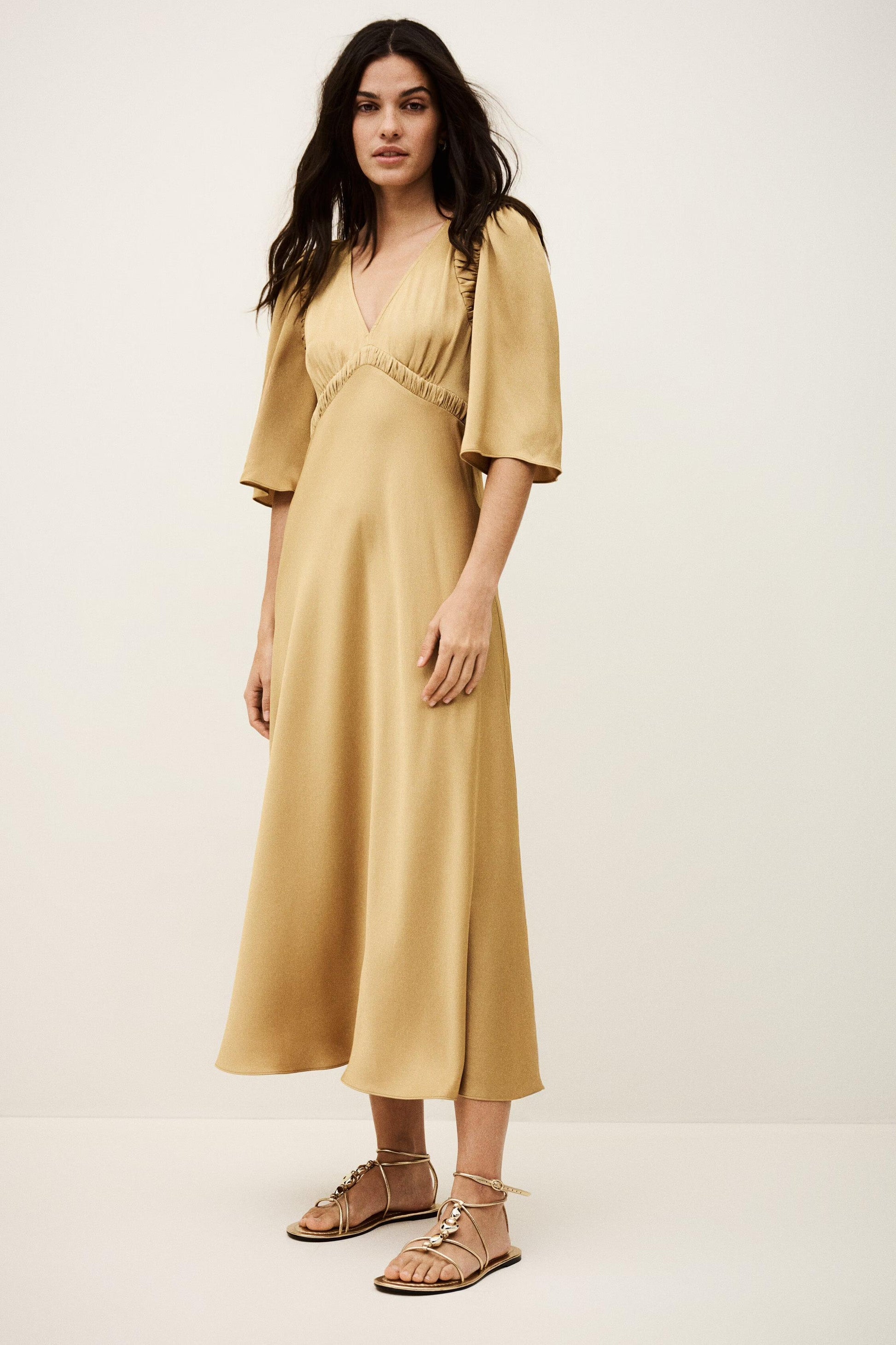 ba&sh Midi Dress Charlotte Brown