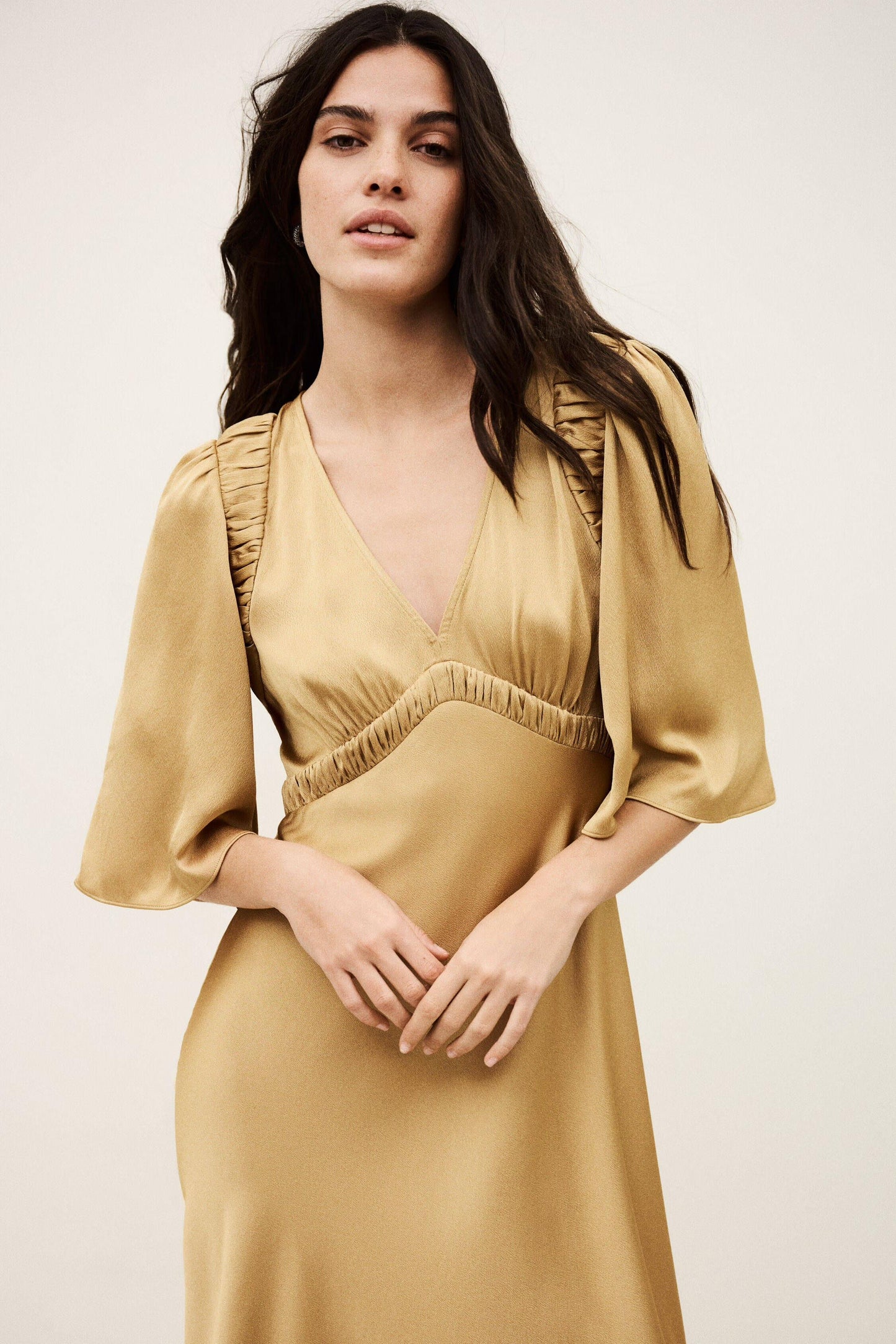 ba&sh Midi Dress Charlotte Brown