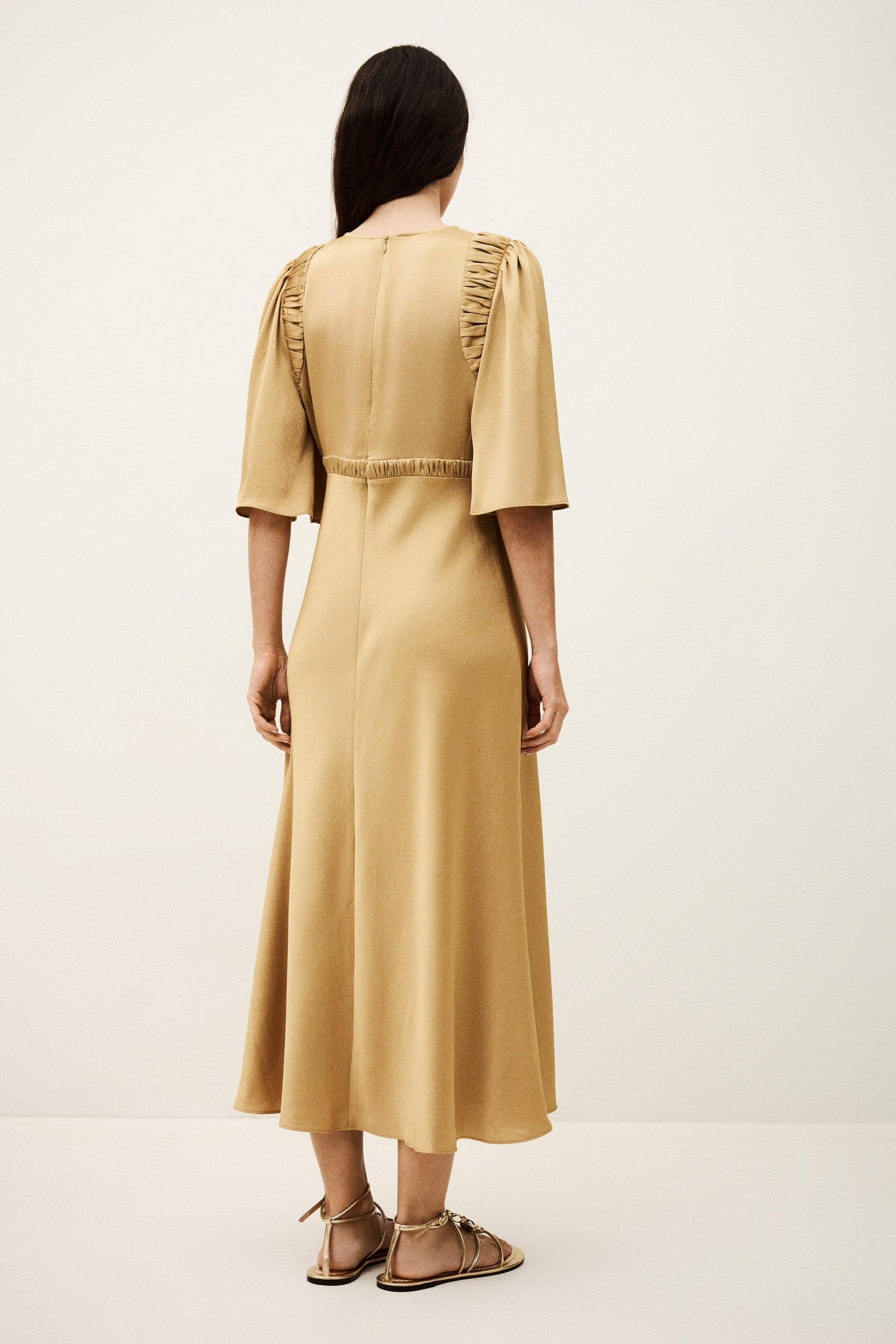 ba&sh Midi Dress Charlotte Brown