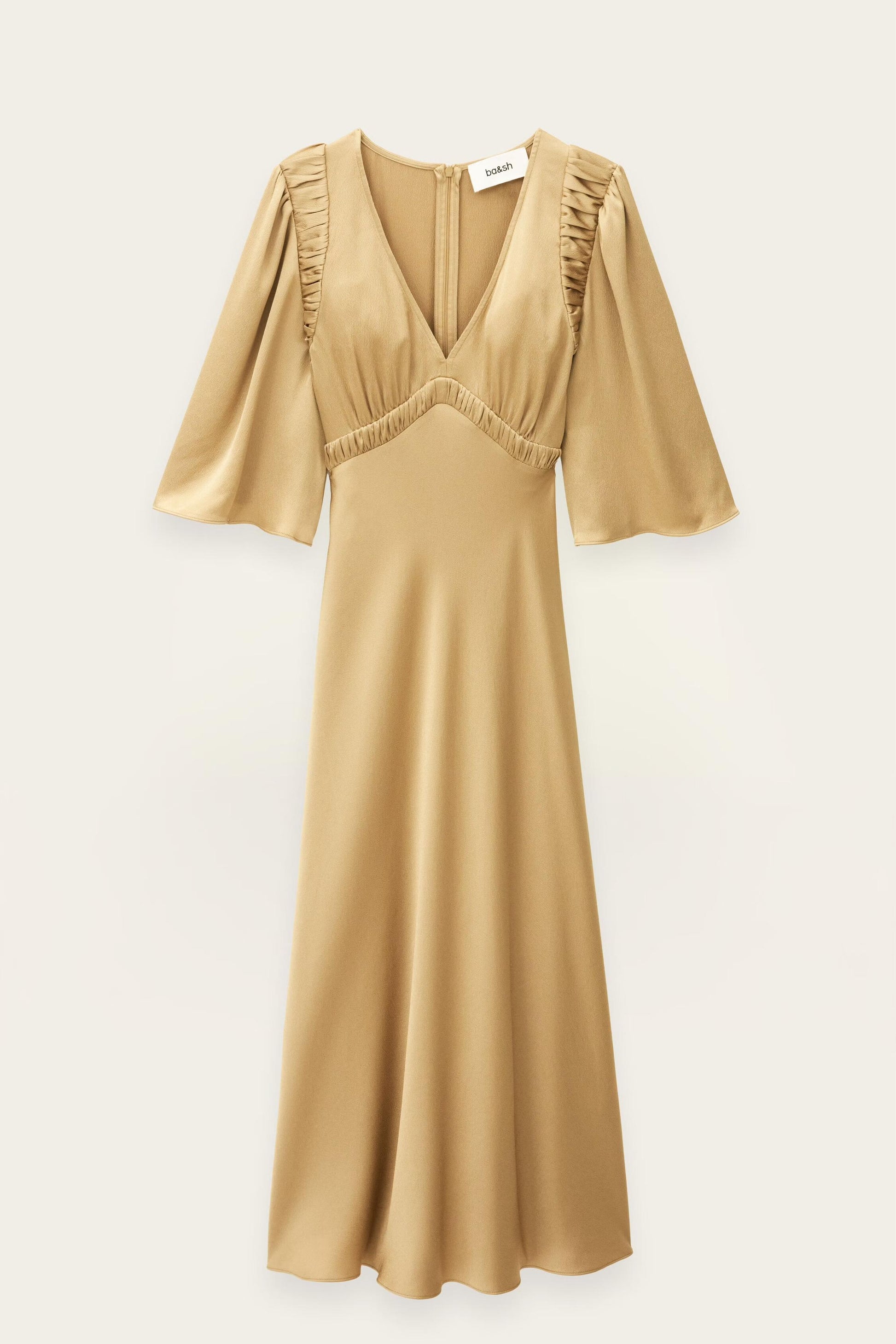 ba&sh Midi Dress Charlotte Brown